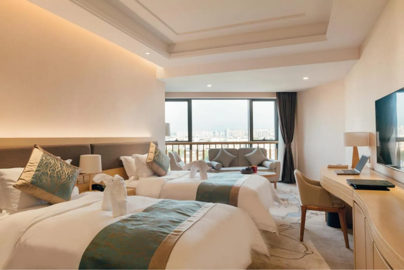 Bed in White Swan Guest House MeiZhou