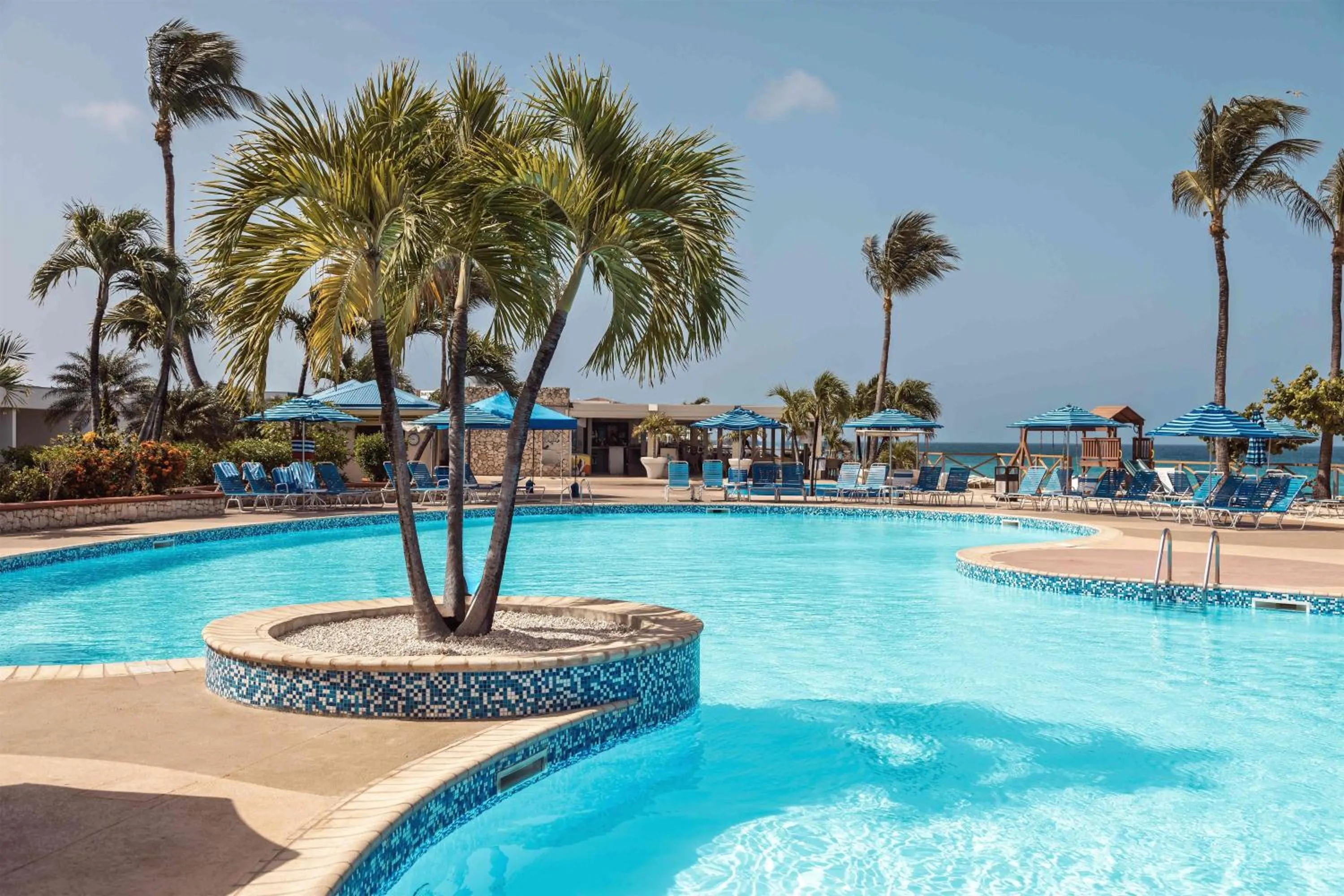 Pool view in Royal Islander Club Resort La Plage