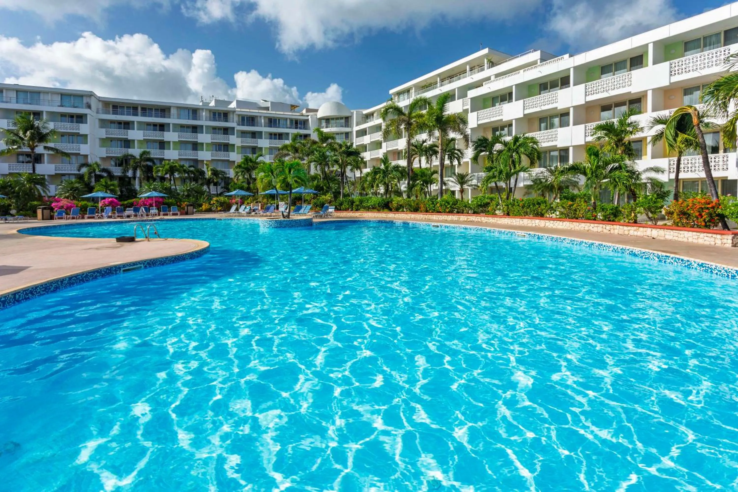 Pool view in Royal Islander Club Resort La Plage
