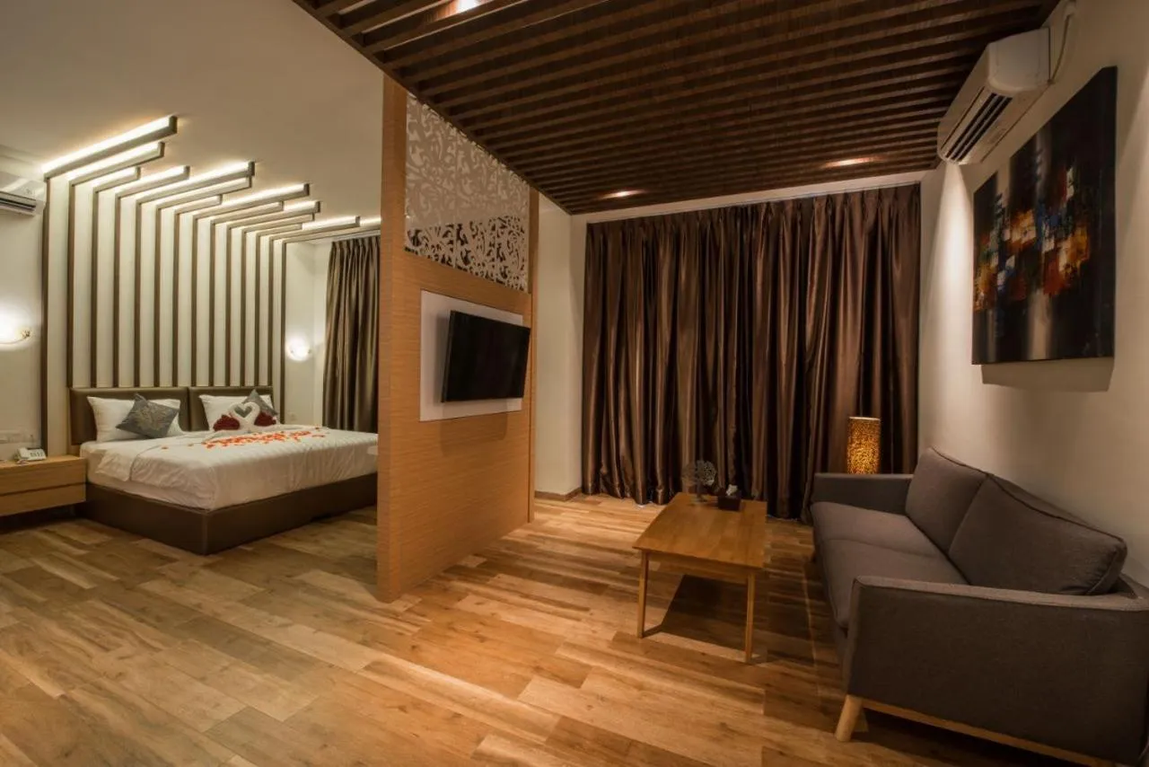 Living room, Bed in Woda Villa & Spa