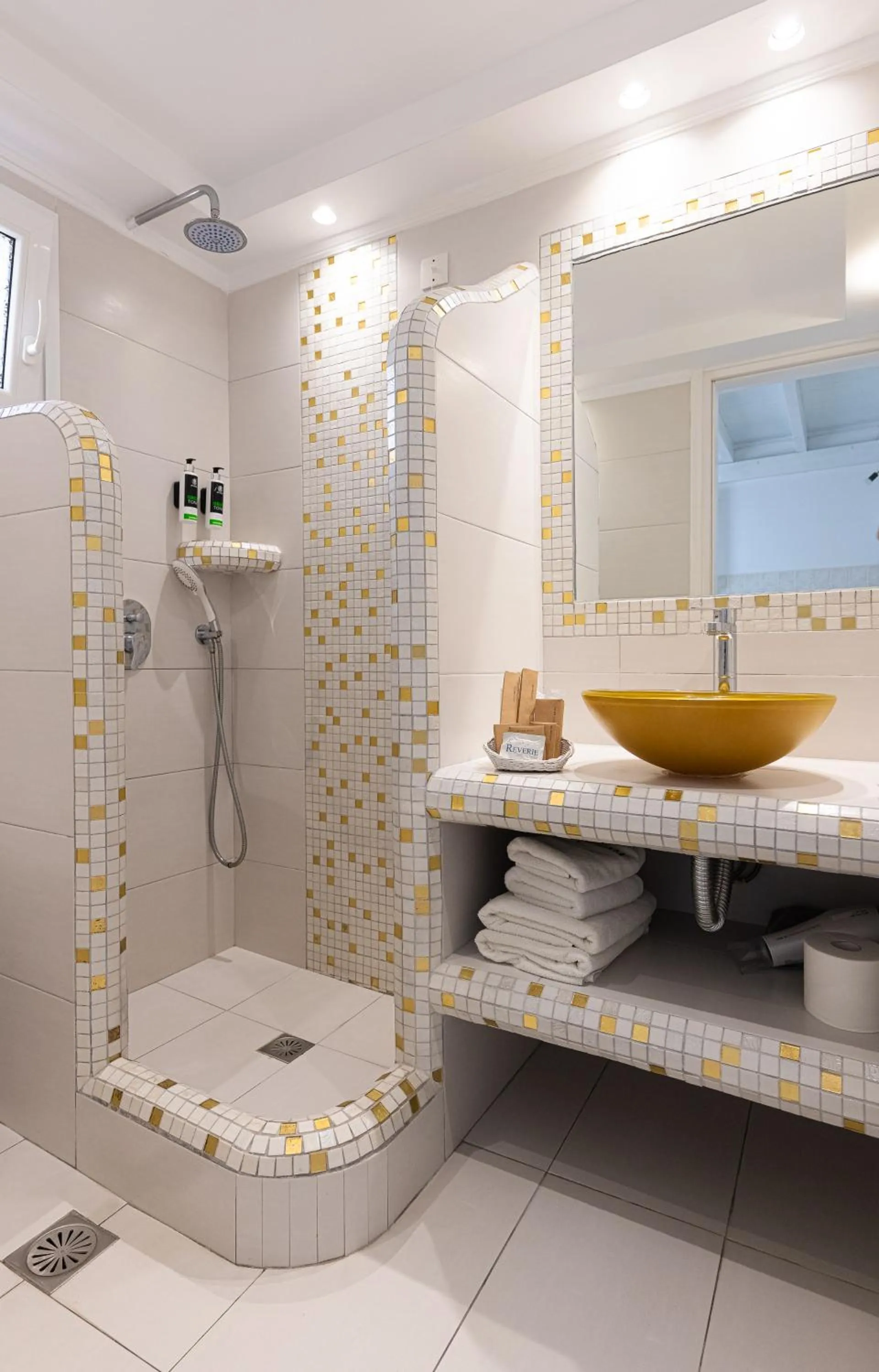 Bathroom in Reverie Santorini Hotel