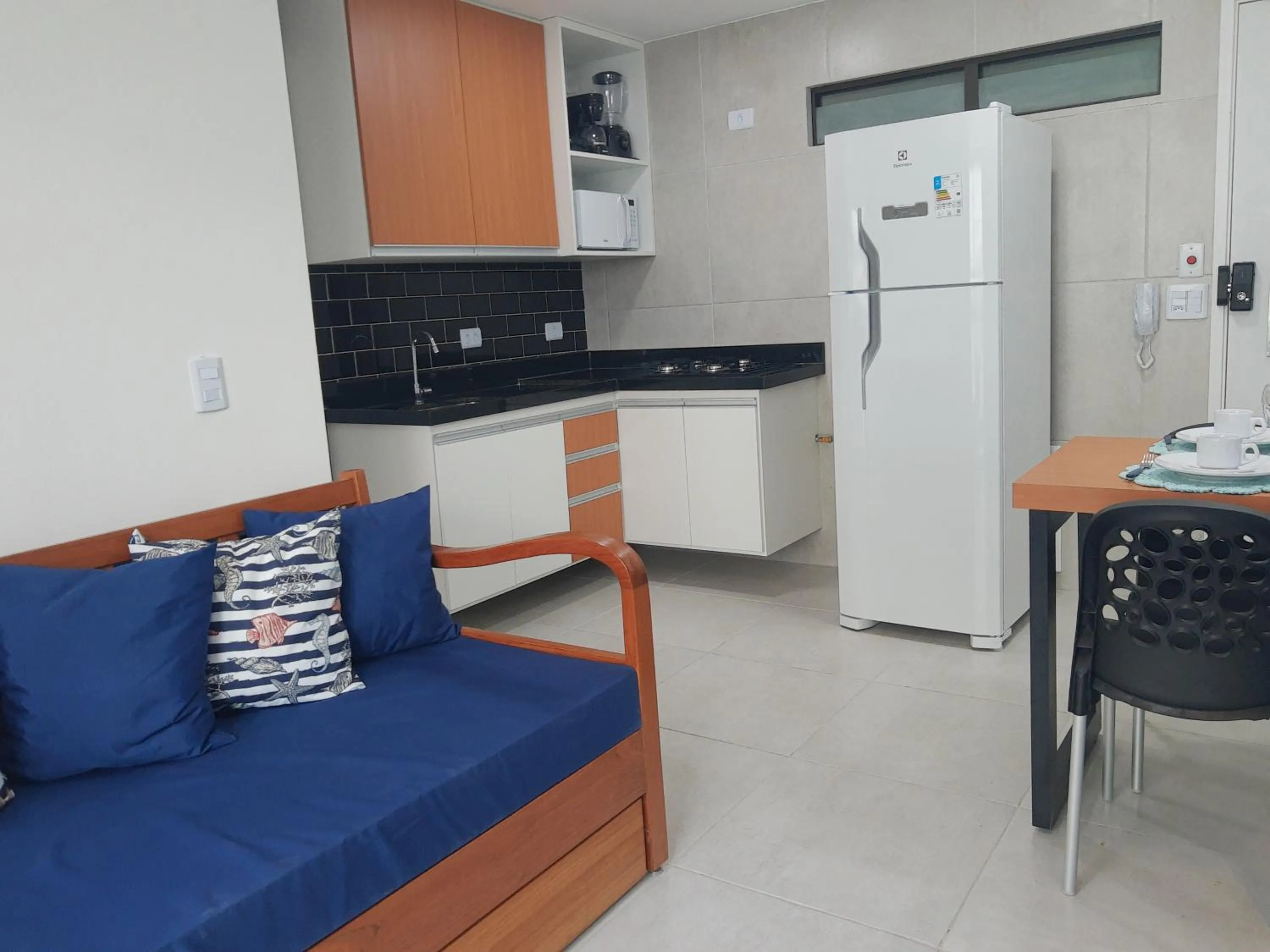 Kitchen or kitchenette in No centro de Porto de Galinhas Praia Flats Temporada - Porto Blue 03
