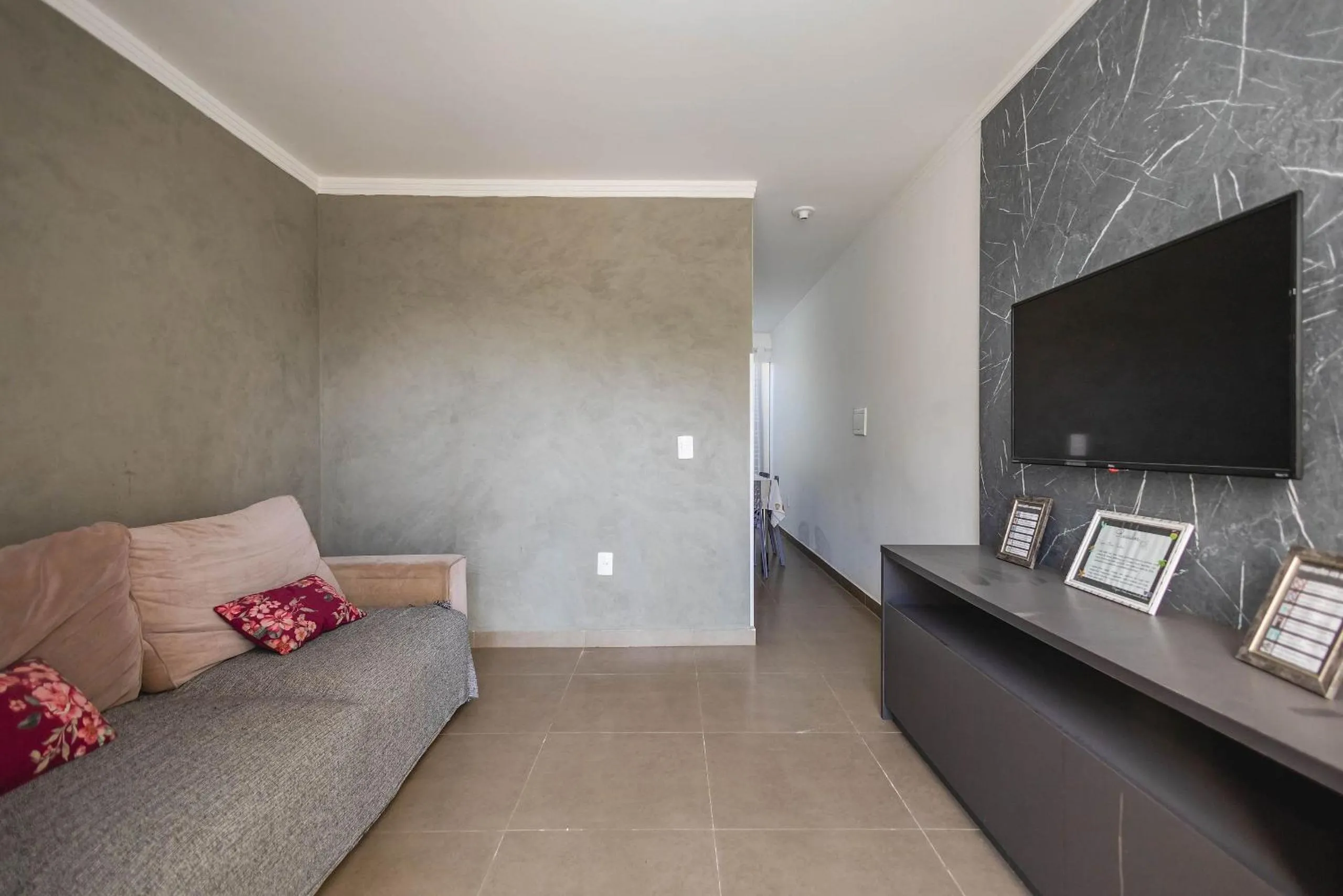 Living room in Completa casa apenas 700m da praia