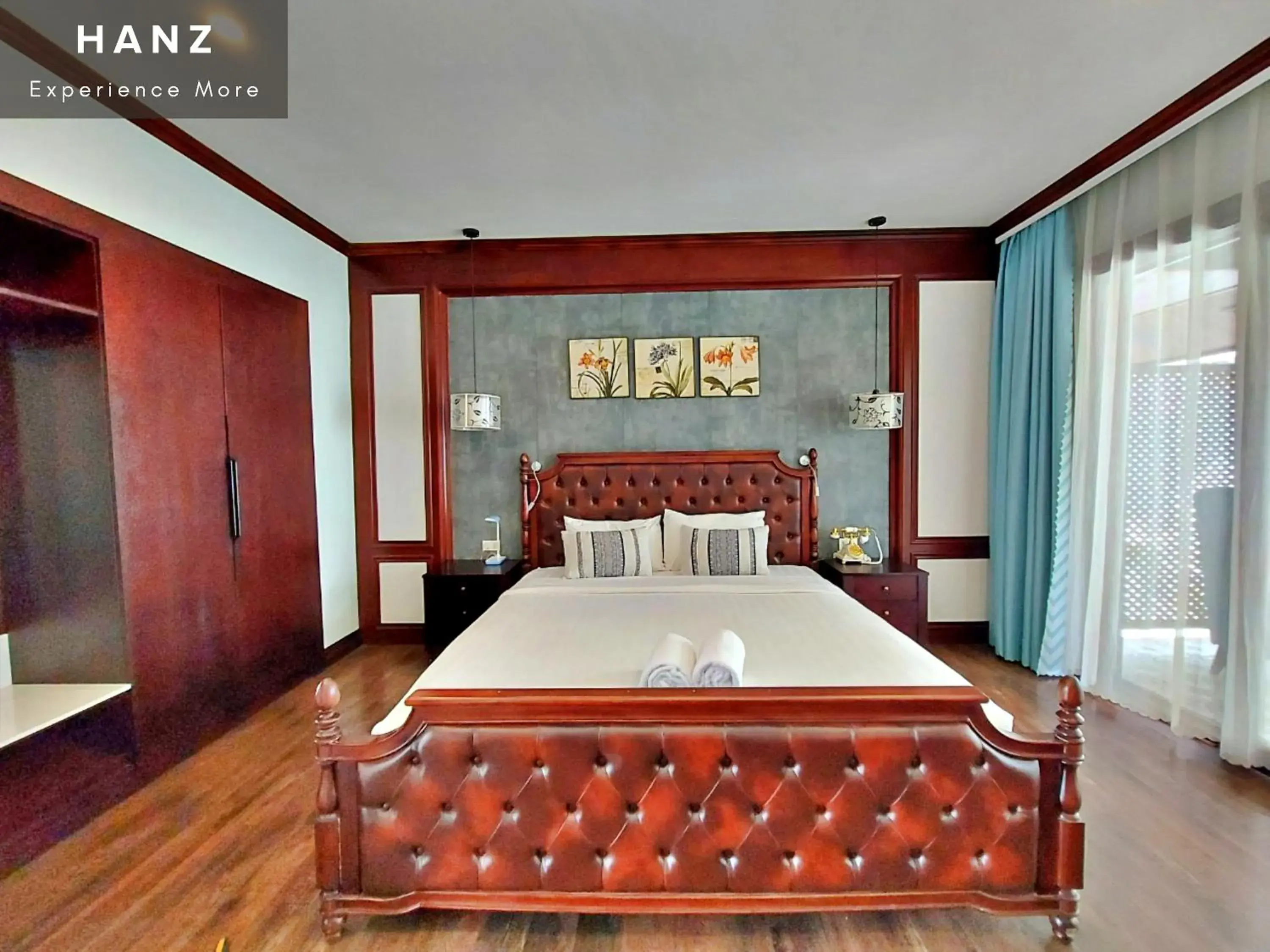 Bed in Sunrise Hotel Luang Prabang MekongRiver Bed in Sunrise Hotel Luang Prabang MekongRiver