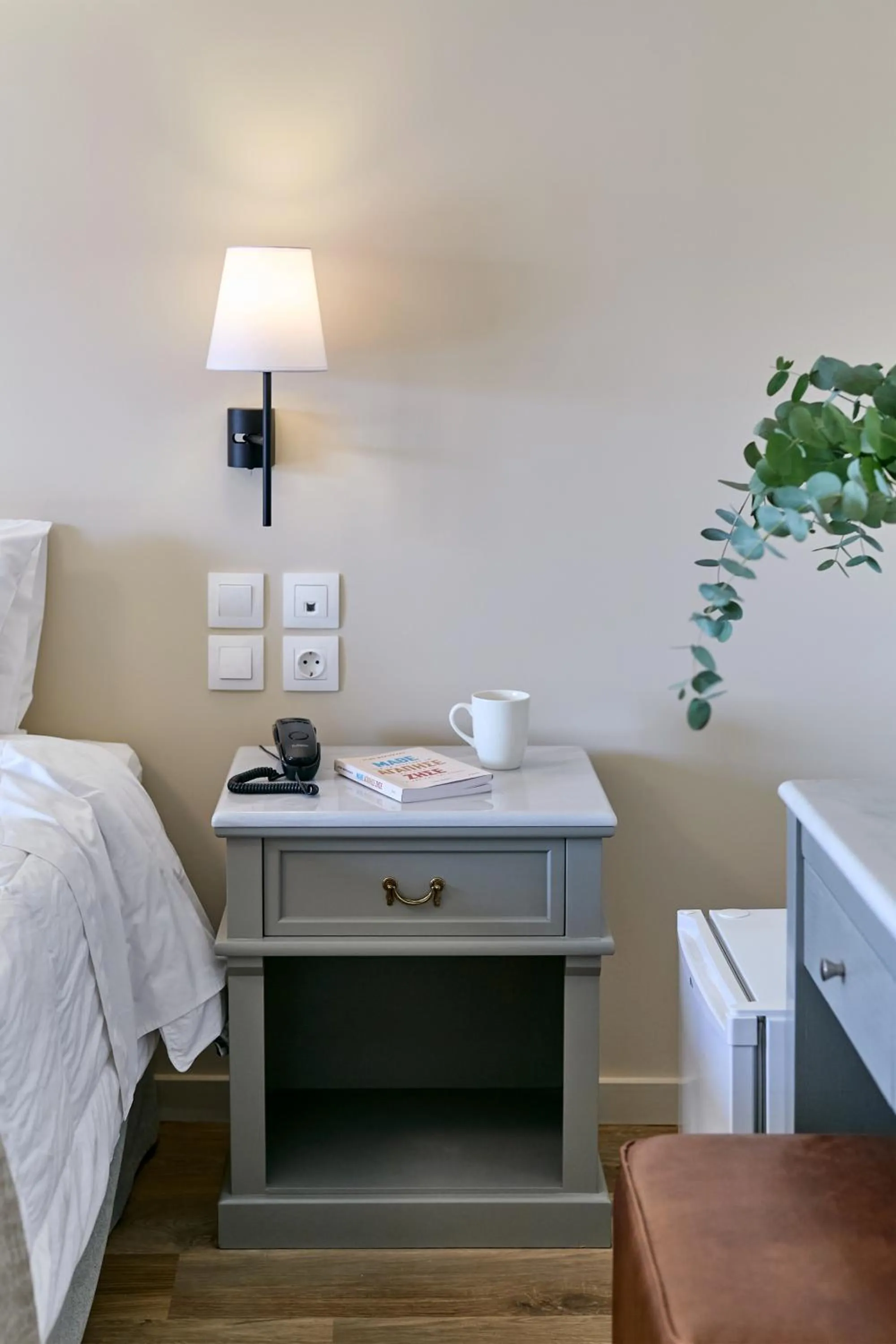 Bed in Fedriades Delphi Hotel