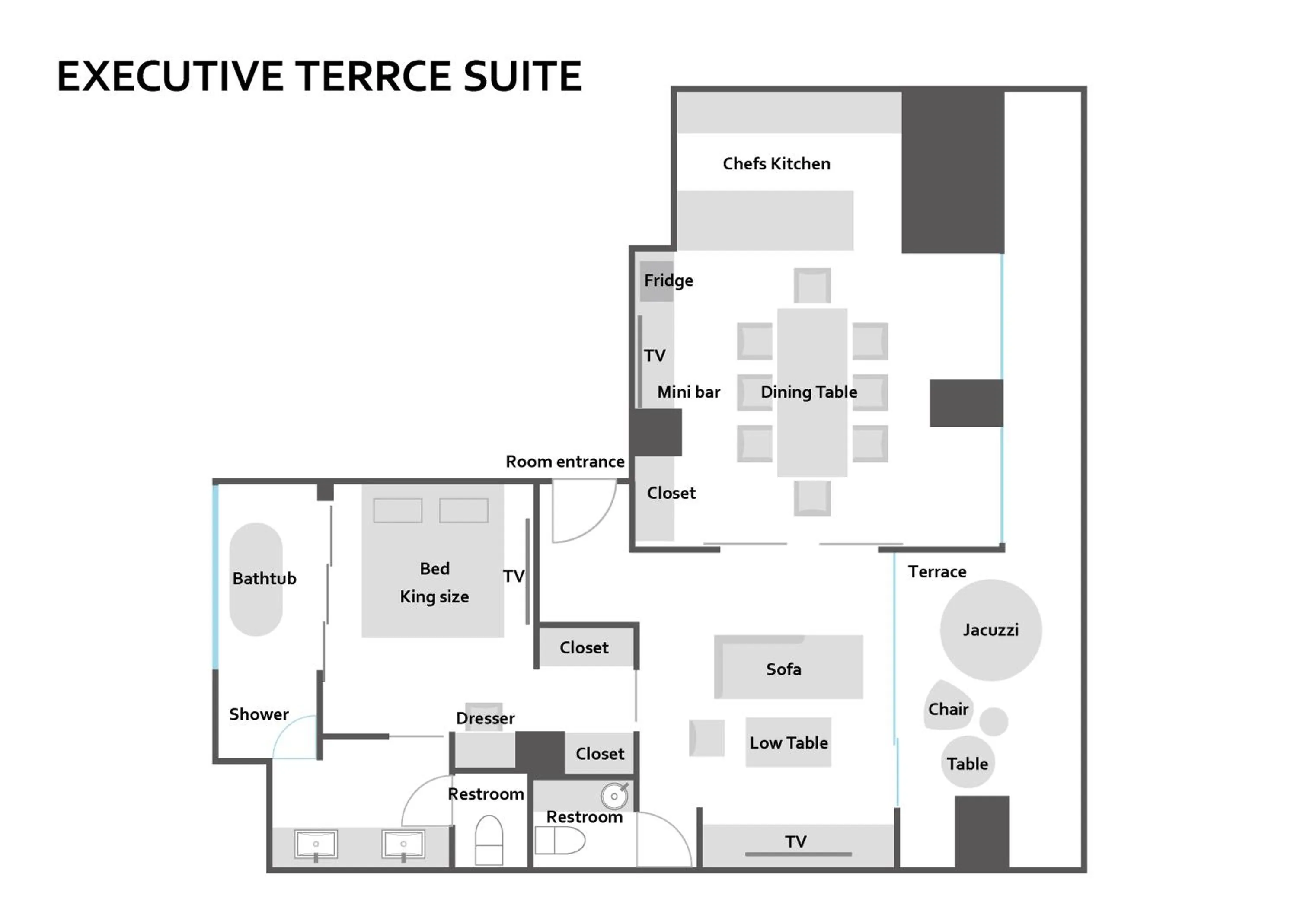 Floor plan in THE skM TOKYO HOTEL & DINING