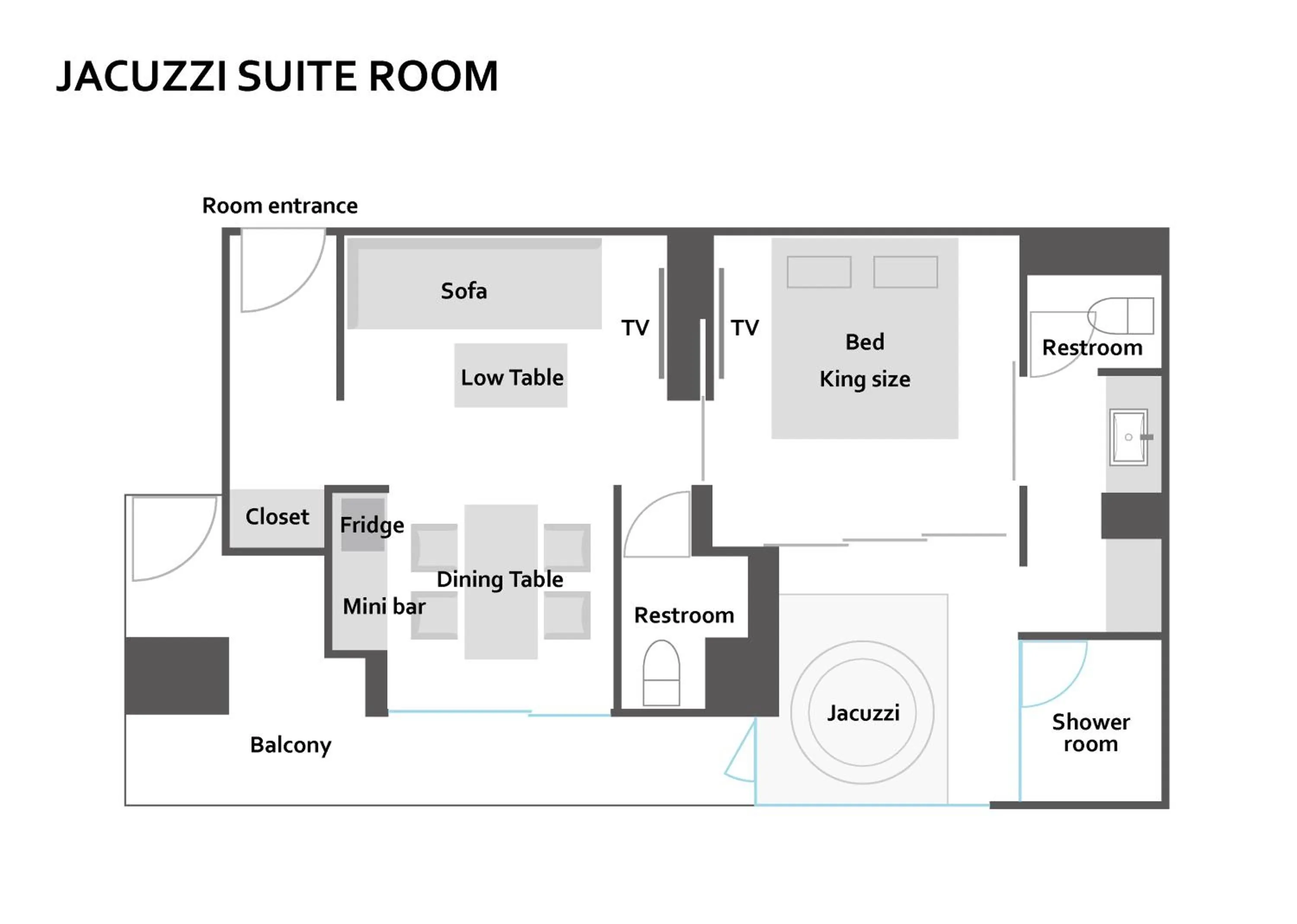 Floor plan in THE skM TOKYO HOTEL & DINING