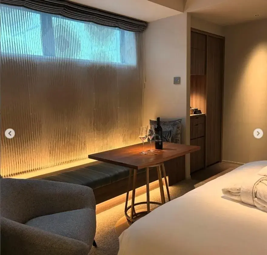 Bed in THE skM TOKYO HOTEL & DINING Bed in THE skM TOKYO HOTEL & DINING