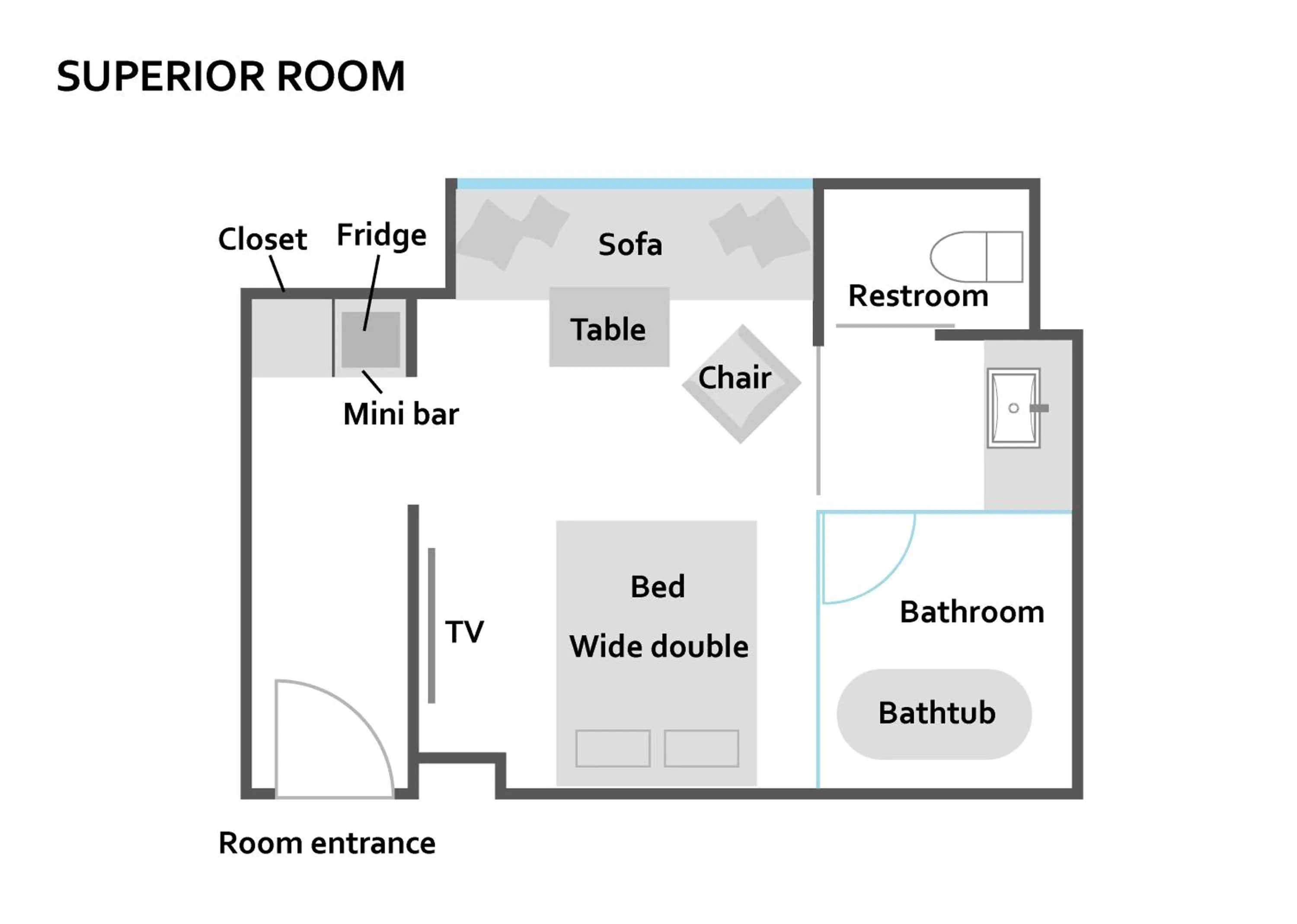 Floor plan in THE skM TOKYO HOTEL & DINING