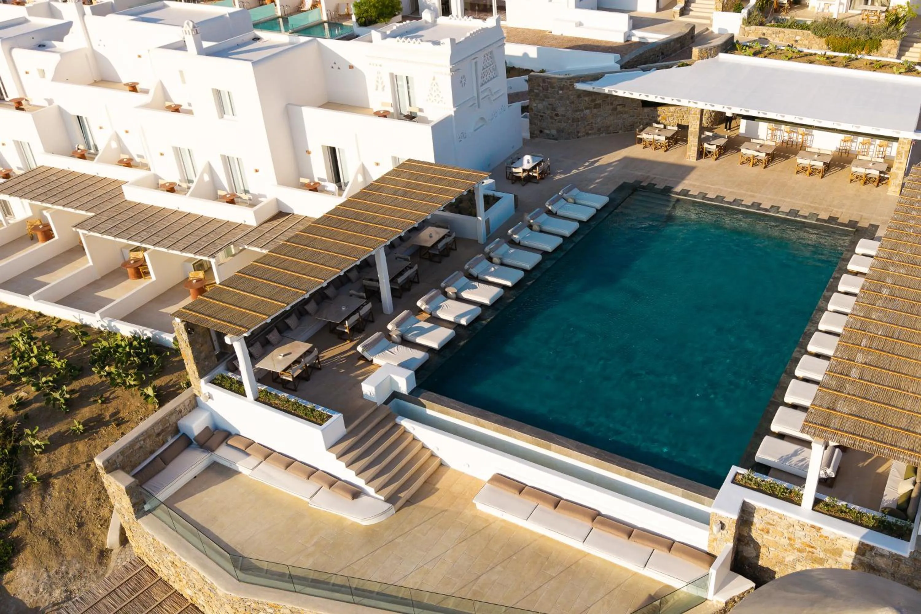 Pool view in Porto Mykonos