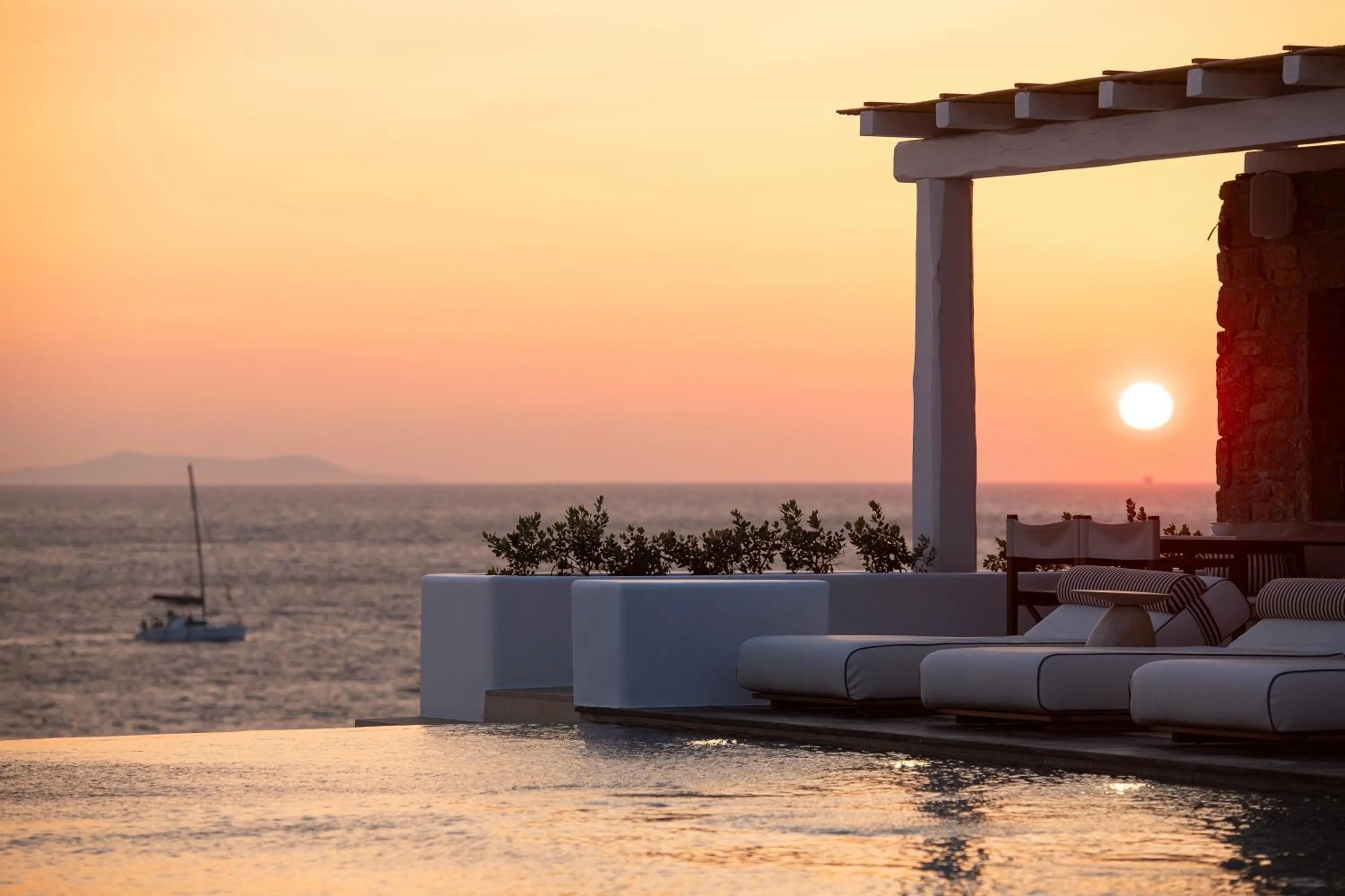 Sunset in Porto Mykonos