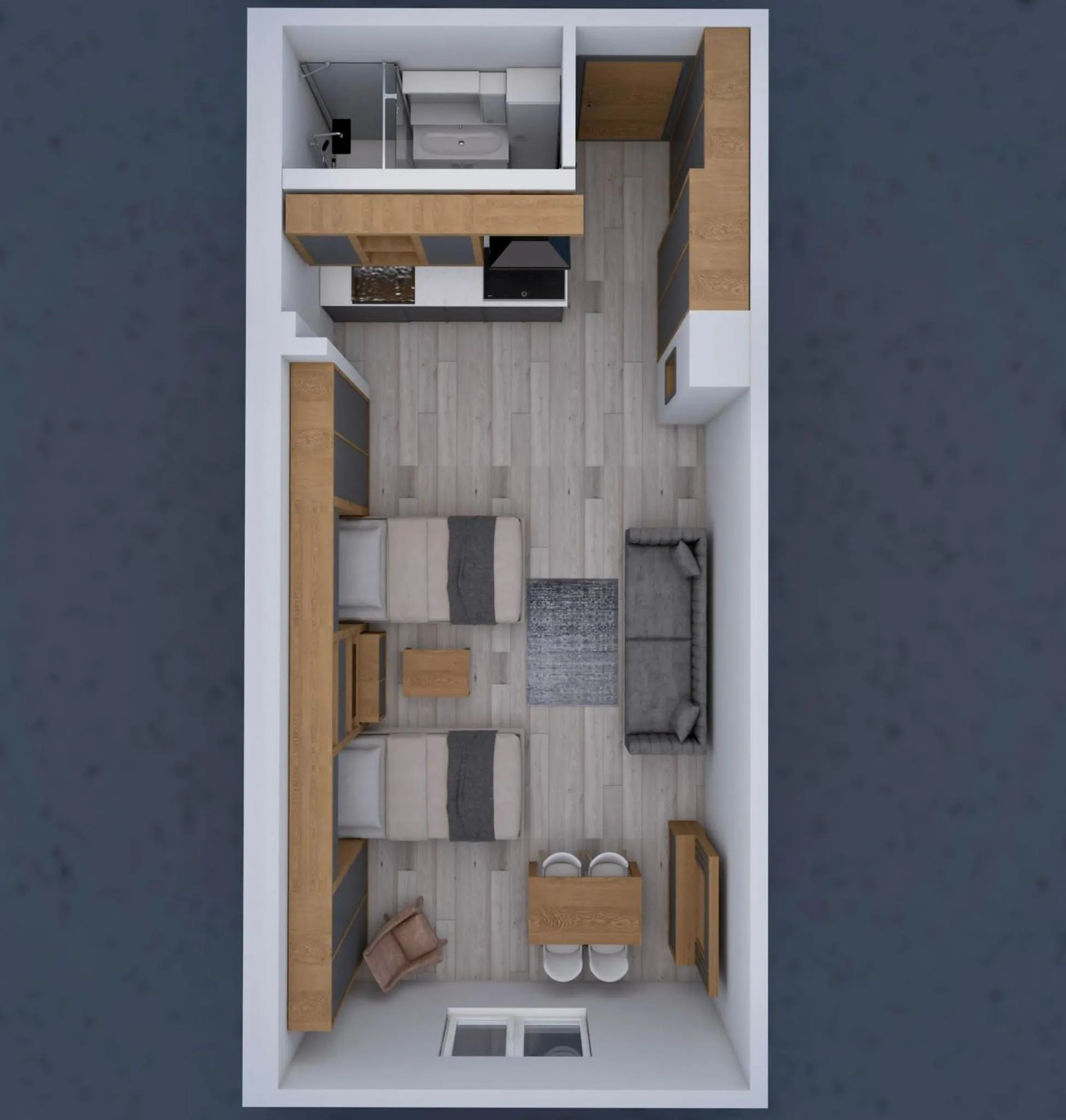 Seating area in North Blue Life