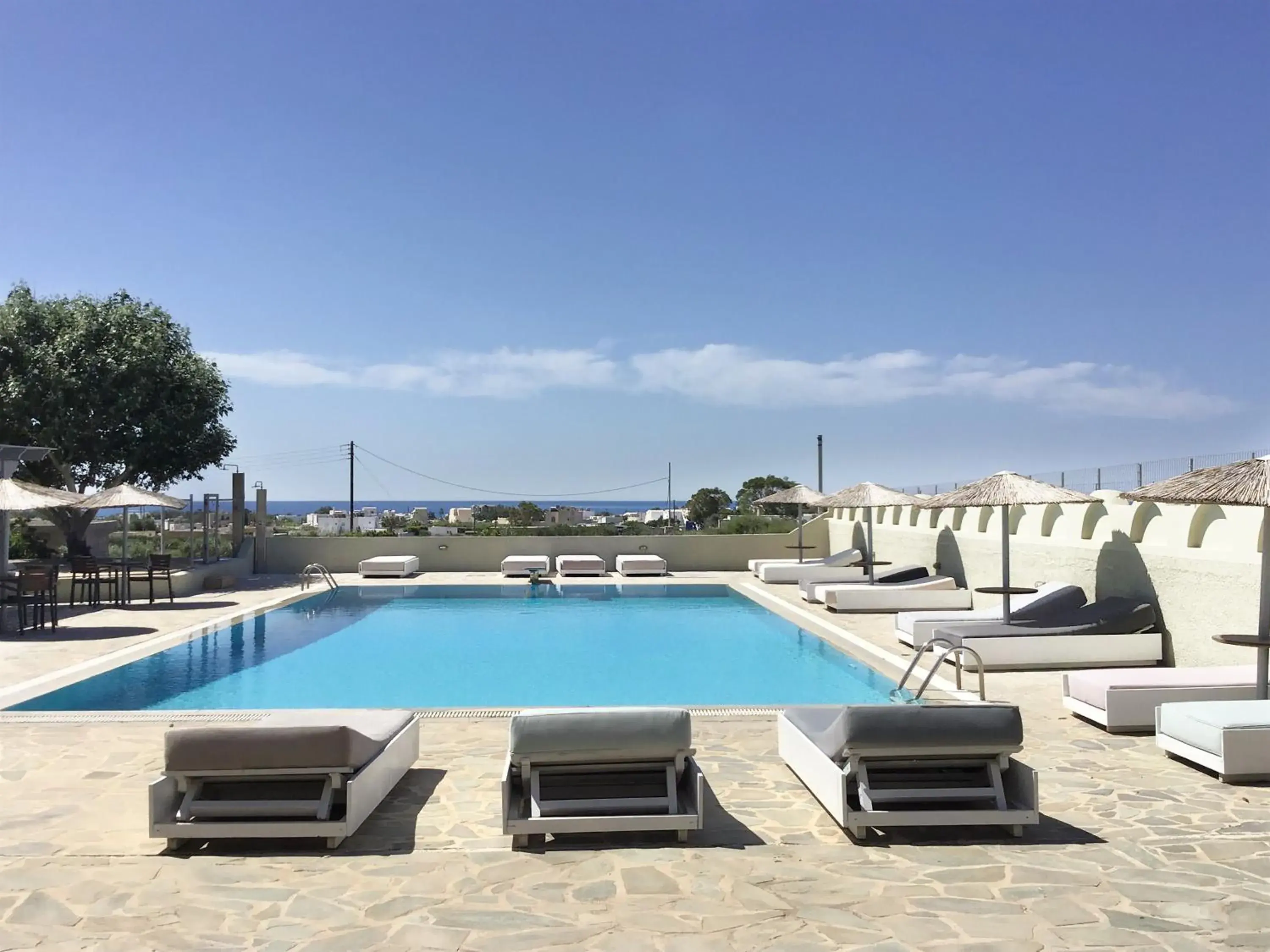 Pool view in Thera Mare Pool view in Thera Mare