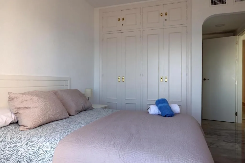 Bedroom, Bed in Sea Front Apartment in La Cala de Mijas