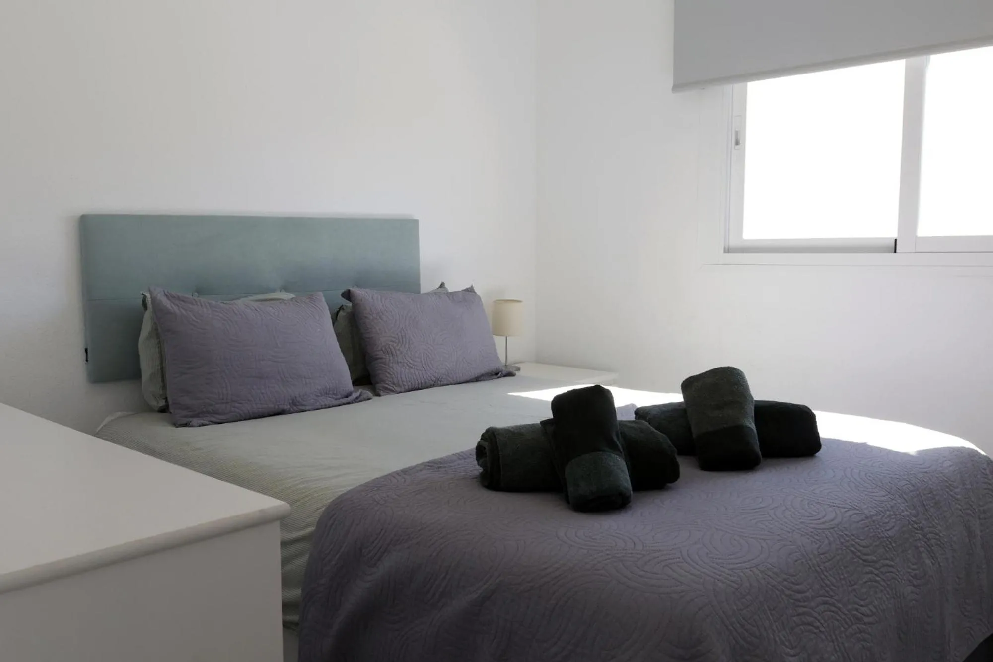 Bedroom, Bed in Sea Front Apartment in La Cala de Mijas