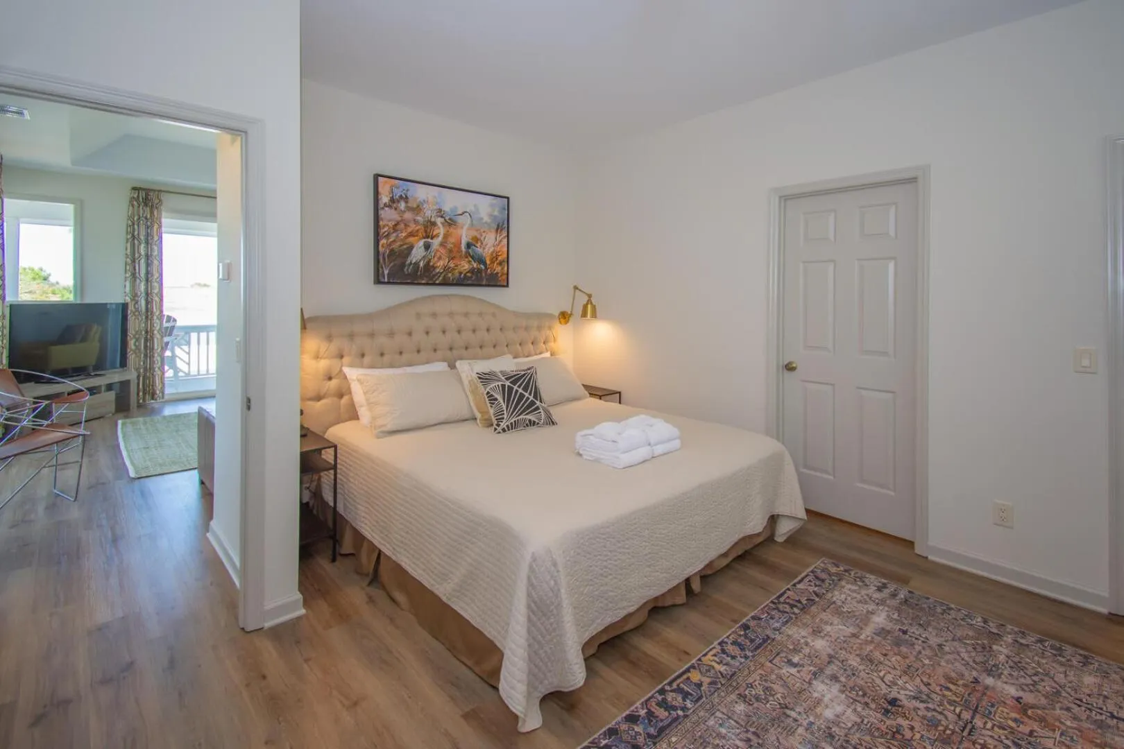 Photo of the whole room, Bed in Magnificent ocean views from upper floor of this 3BR home
