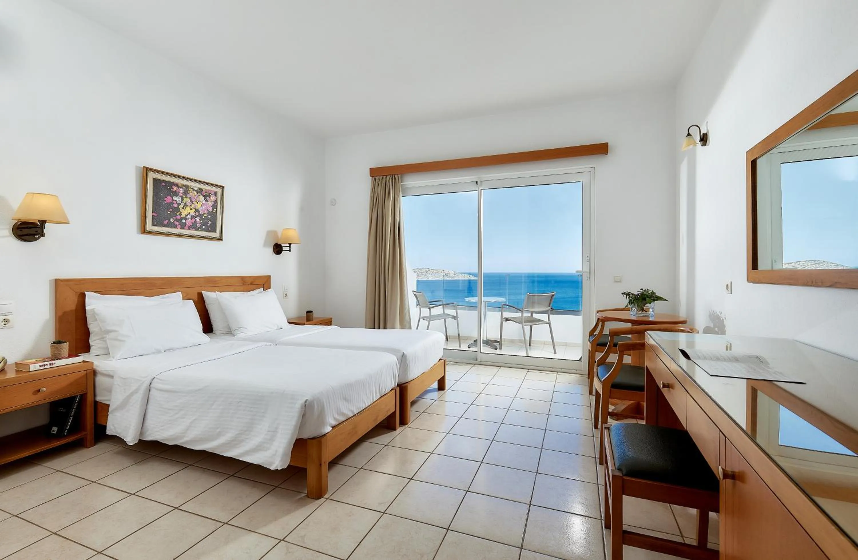 Photo of the whole room, Bed in Elounda Ilion Hotel Bungalows
