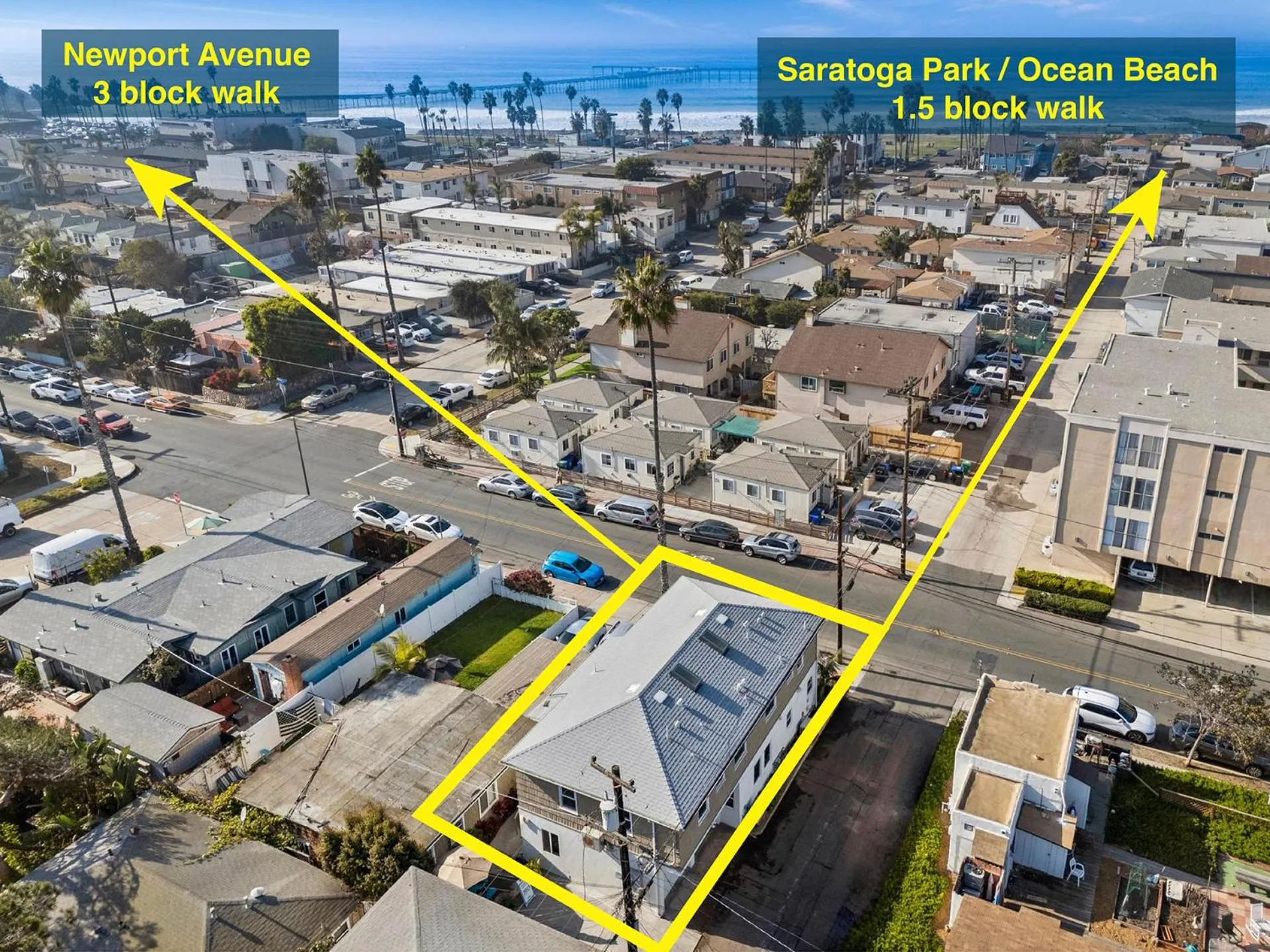 Bird's eye view in 7BD Family, Event Friendly, 2 blocks to Beach, Boardwalk