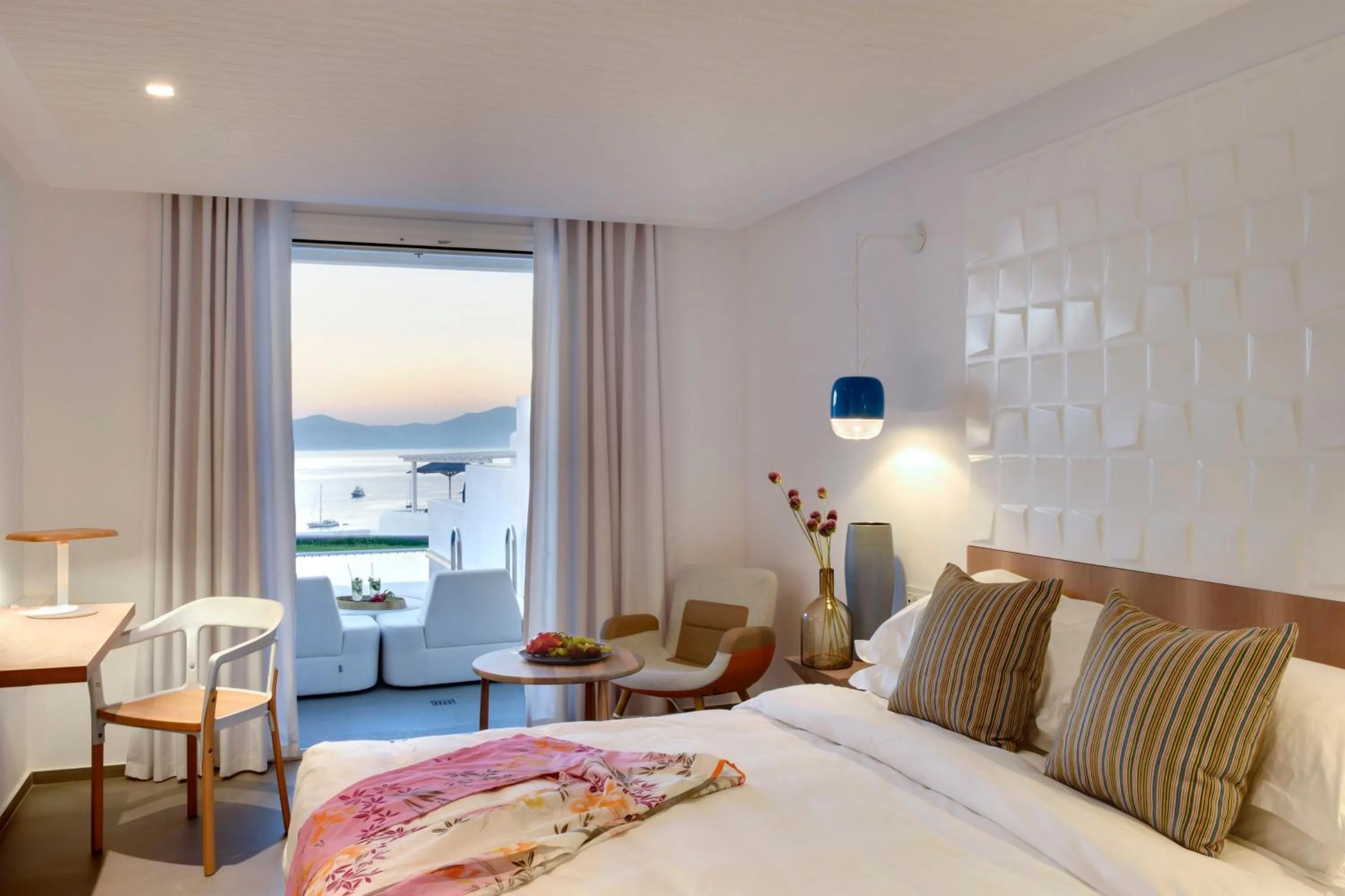 Photo of the whole room in Myconian Korali Relais & Chateaux