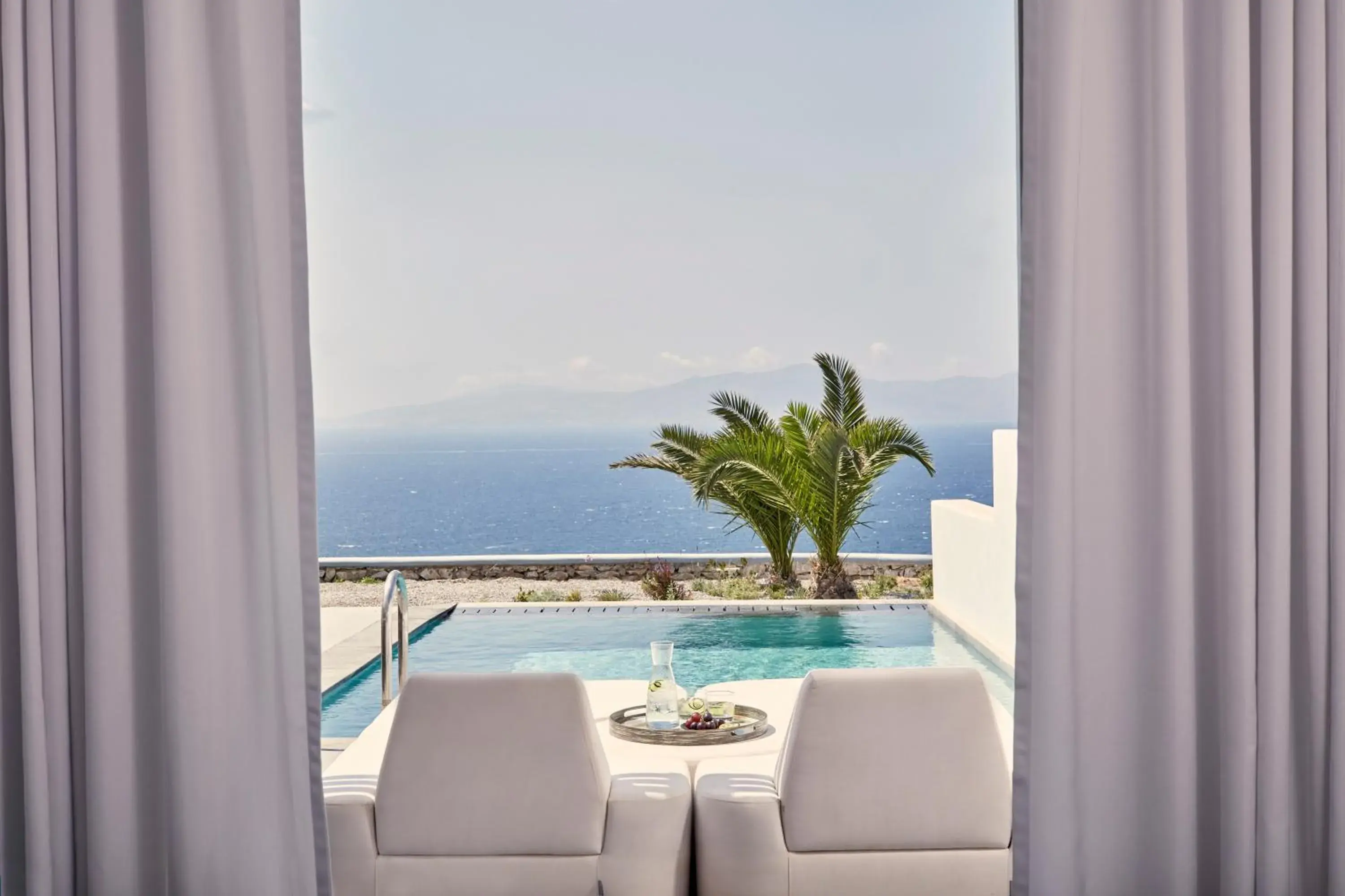 Delos Junior Suite with Outdoor Hottub and Private Pool in Myconian Korali Relais & Chateaux Delos Junior Suite with Outdoor Hottub and Private Pool in Myconian Korali Relais & Chateaux