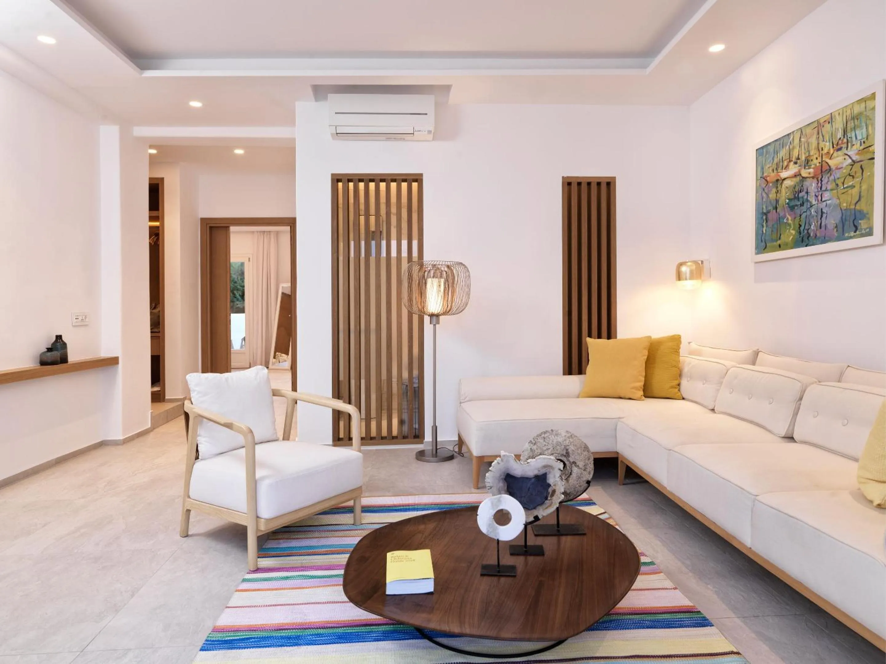 Seating area in Myconian Korali Relais & Chateaux