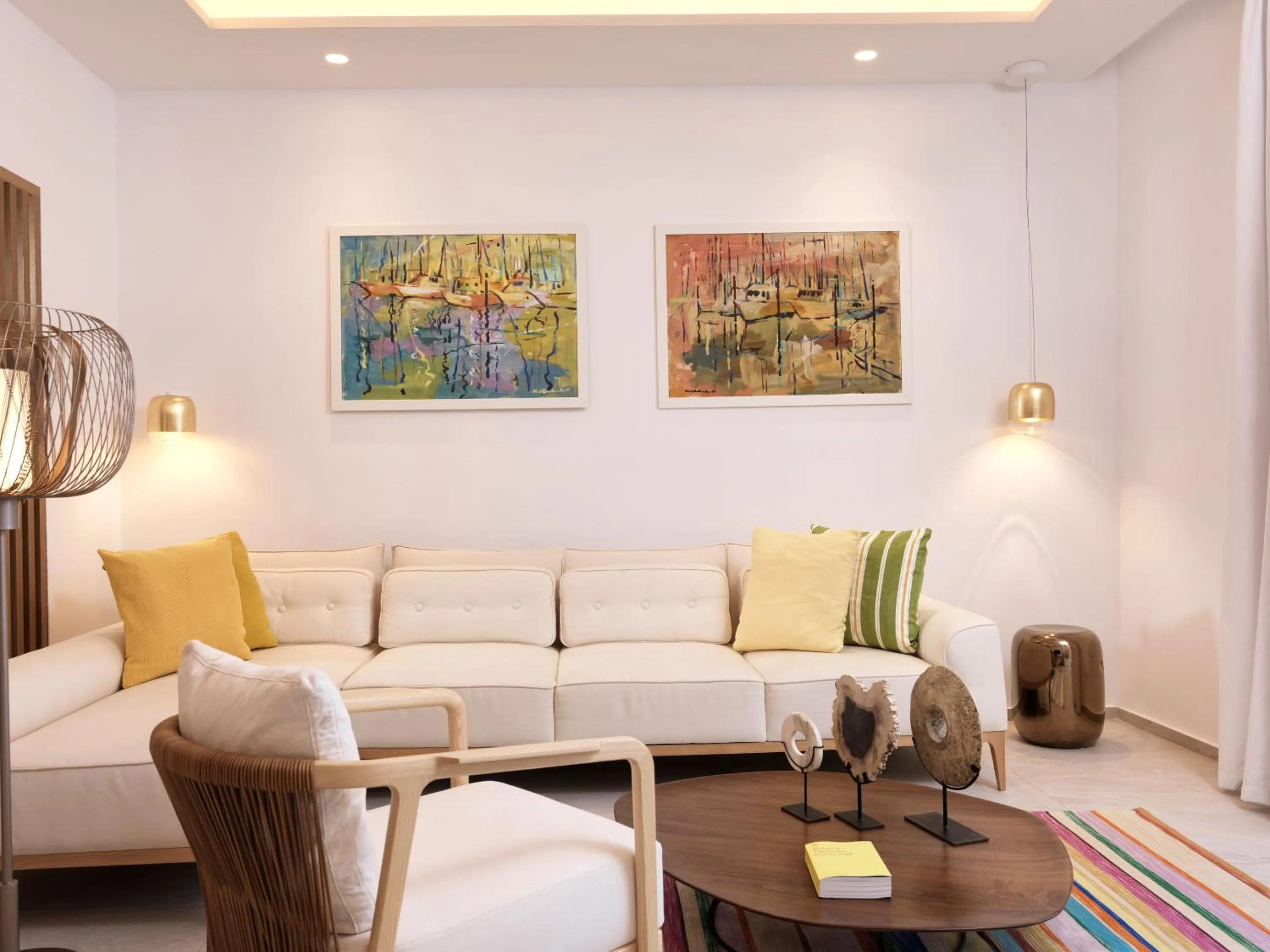 Living room in Myconian Korali Relais & Chateaux