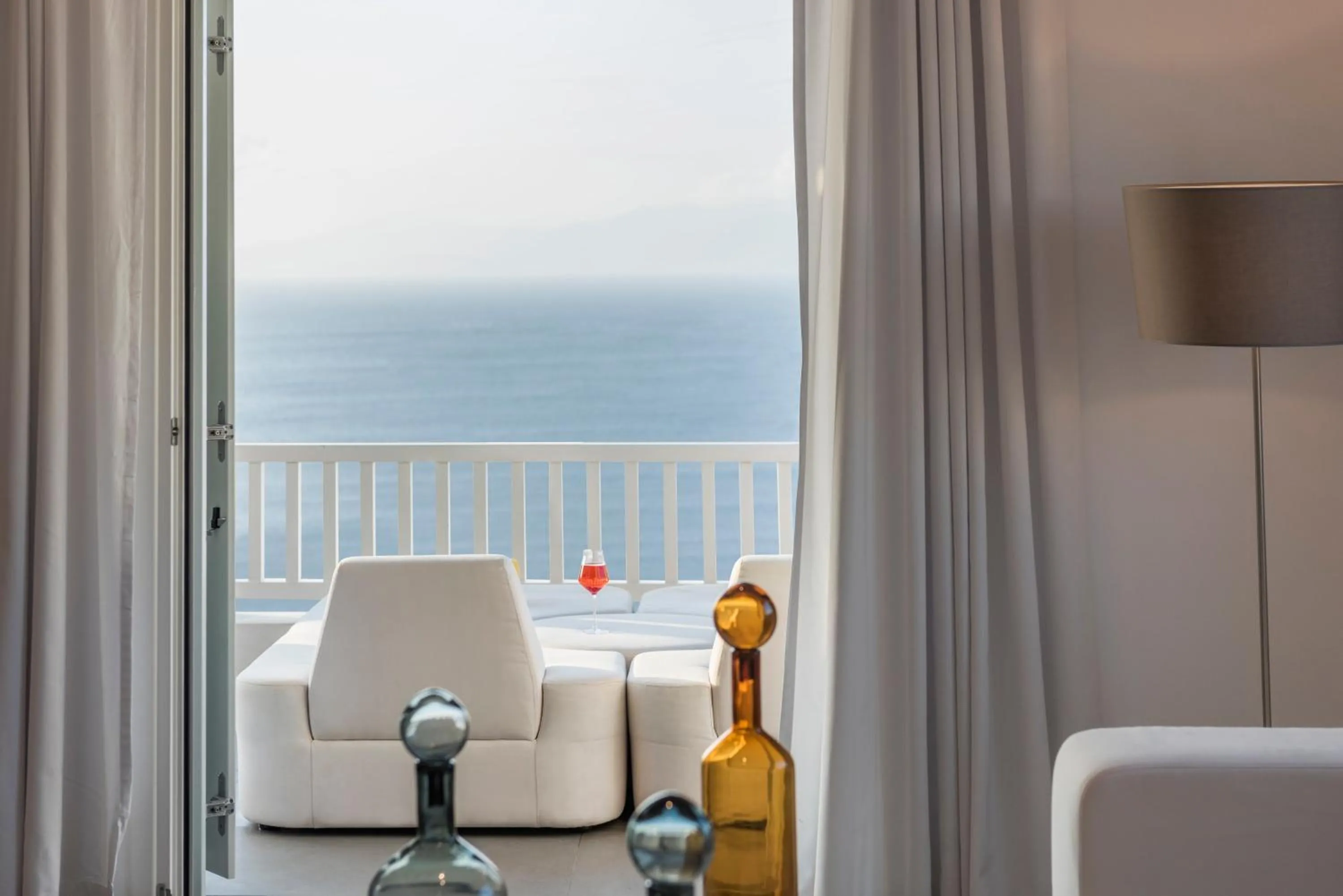 Patio in Myconian Korali Relais & Chateaux