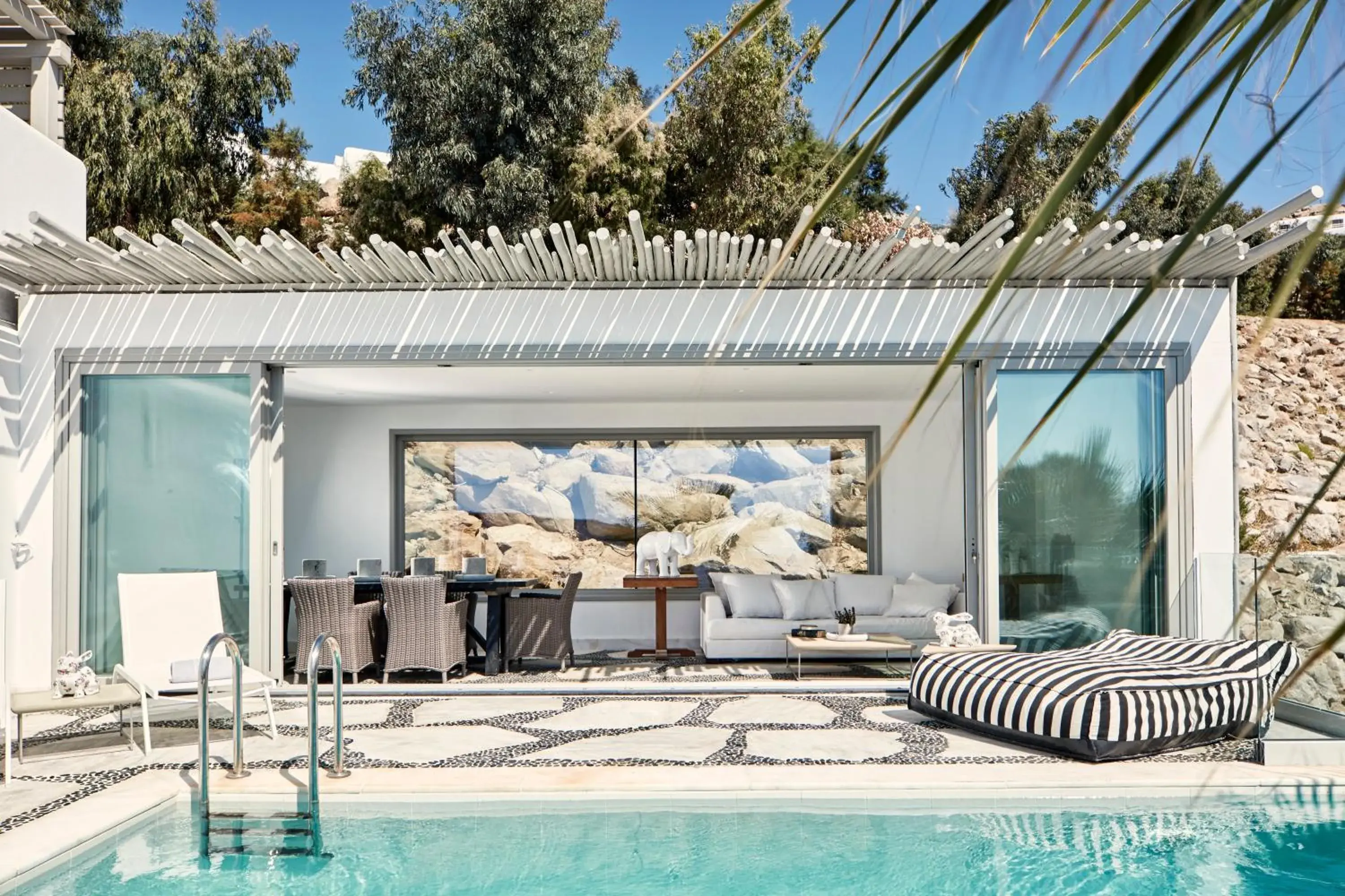 Pool view in Myconian Imperial - Leading Hotels of the World Pool view in Myconian Imperial - Leading Hotels of the World