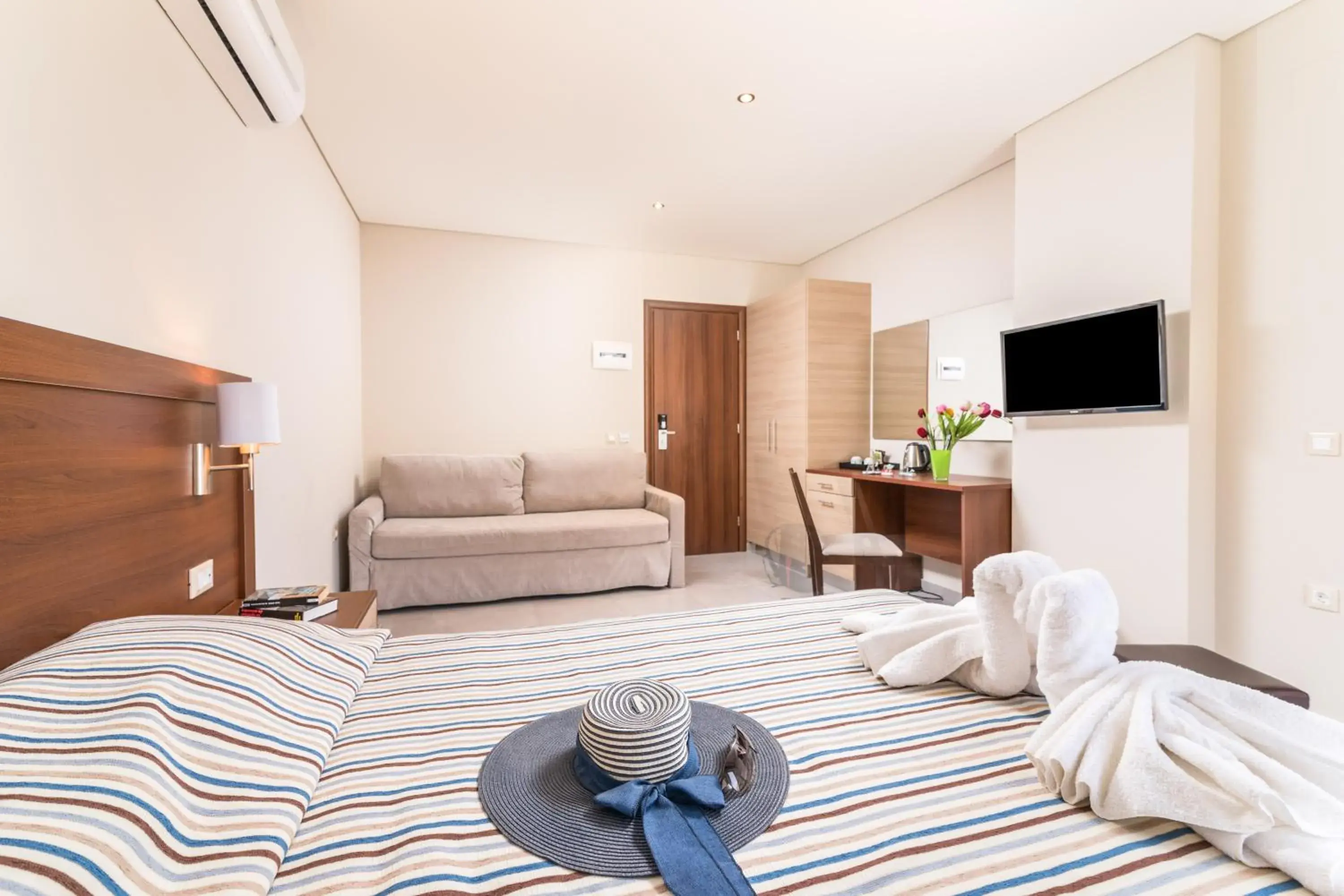 Bed in Matala Bay Hotel Bed in Matala Bay Hotel