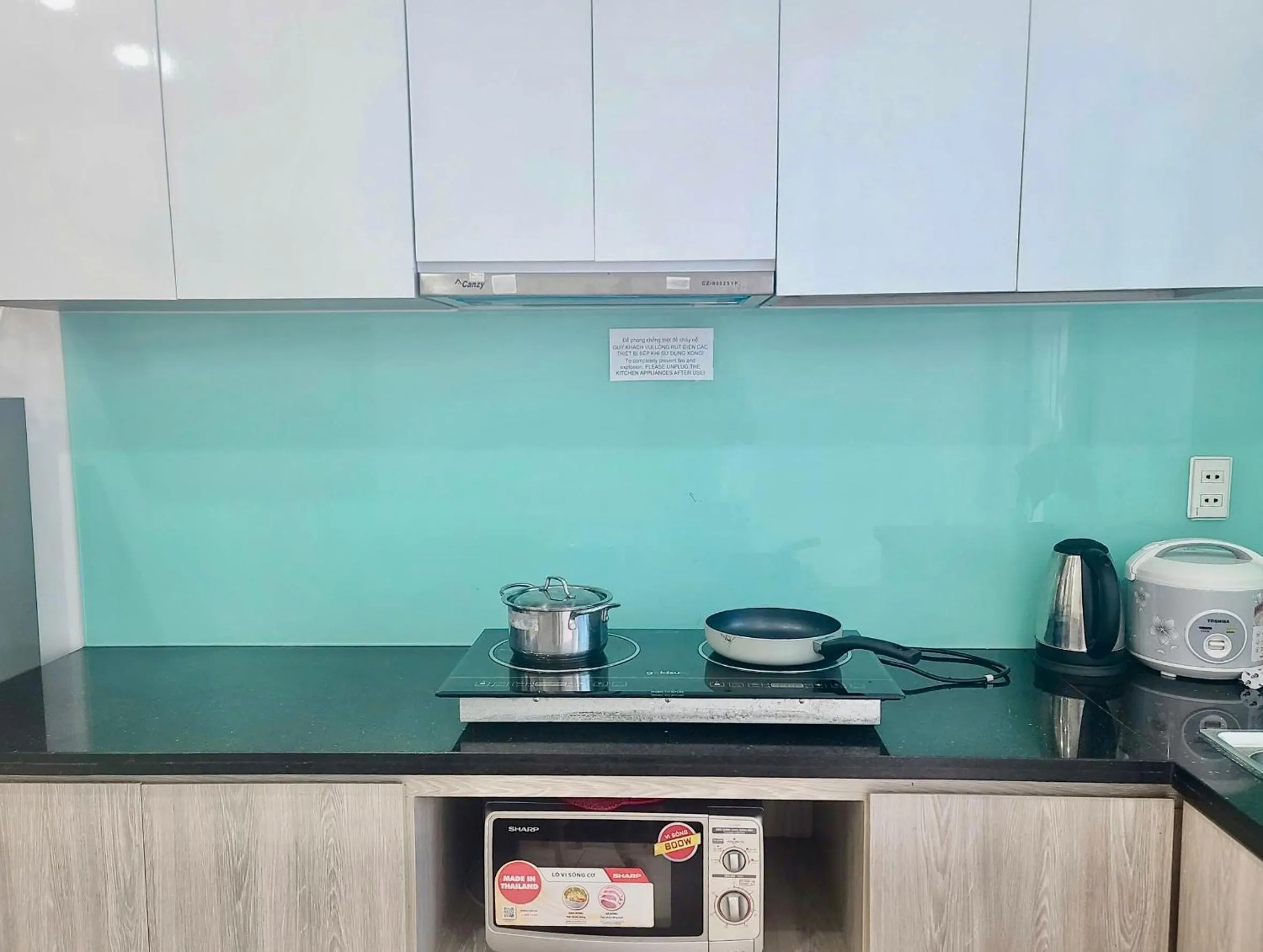 Kitchen or kitchenette in Ocean Dream Apartment Nha Trang