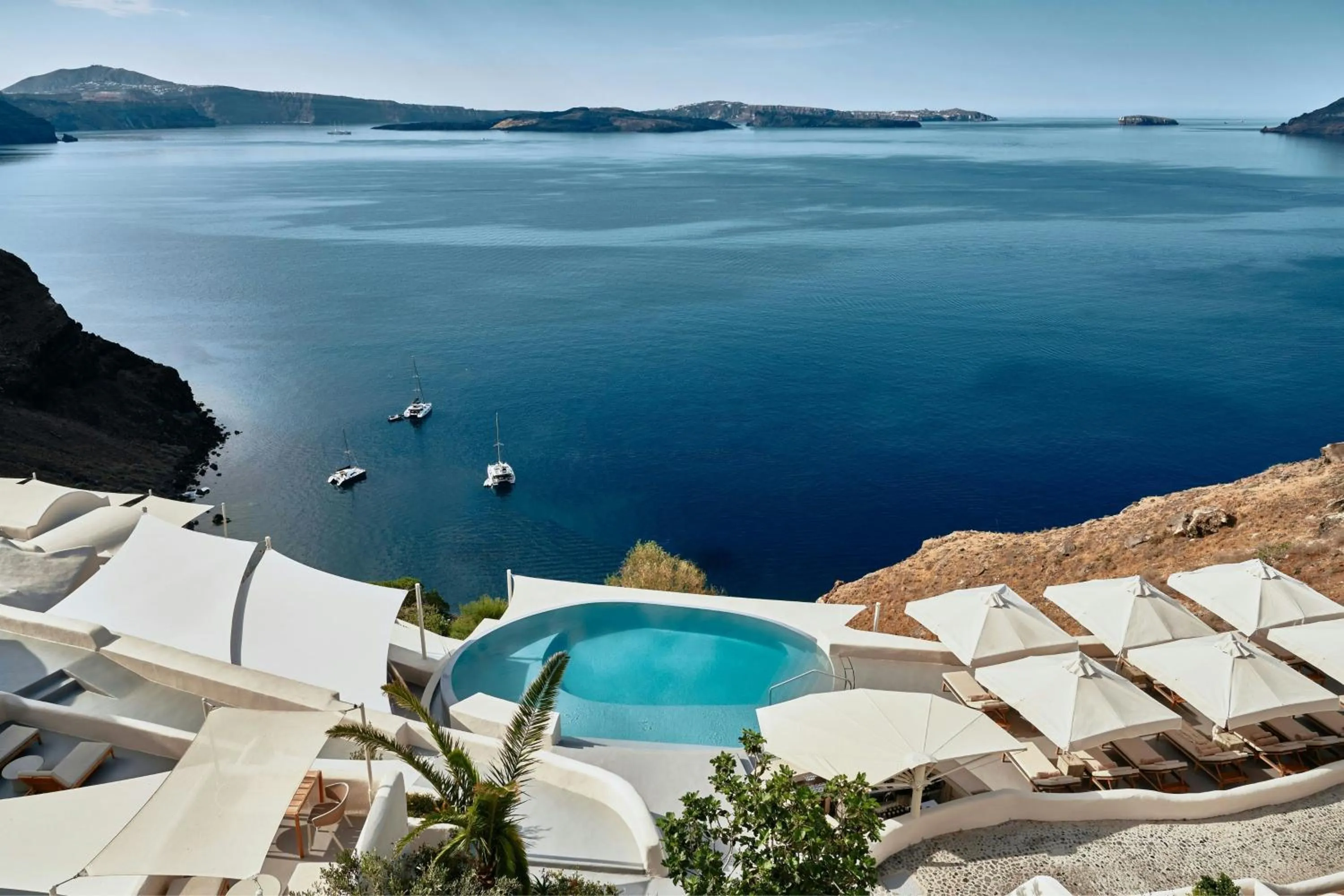Swimming pool in Mystique, a Luxury Collection Hotel, Santorini