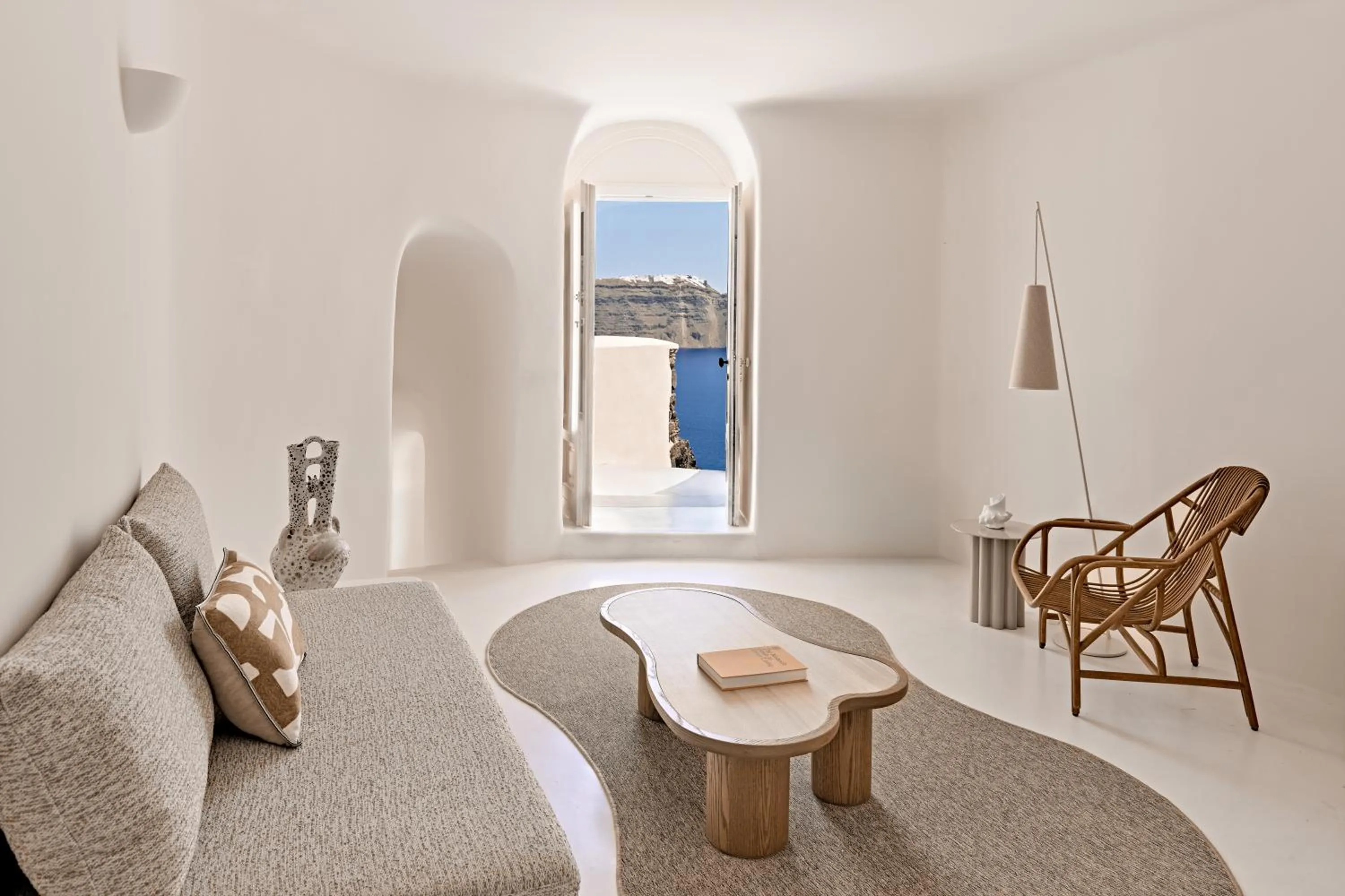 Living room in Mystique, a Luxury Collection Hotel, Santorini