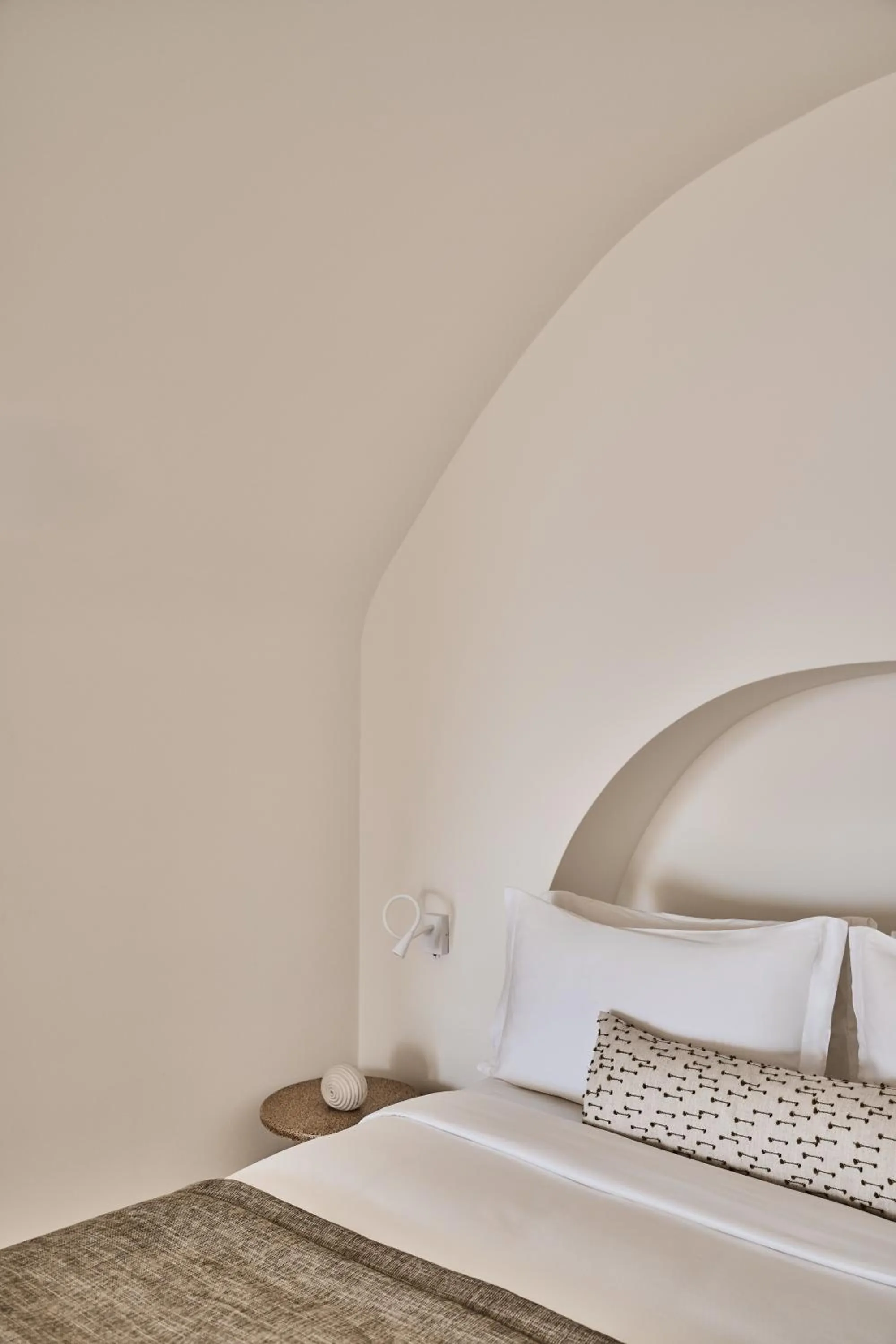 Decorative detail, Bed in Mystique, a Luxury Collection Hotel, Santorini