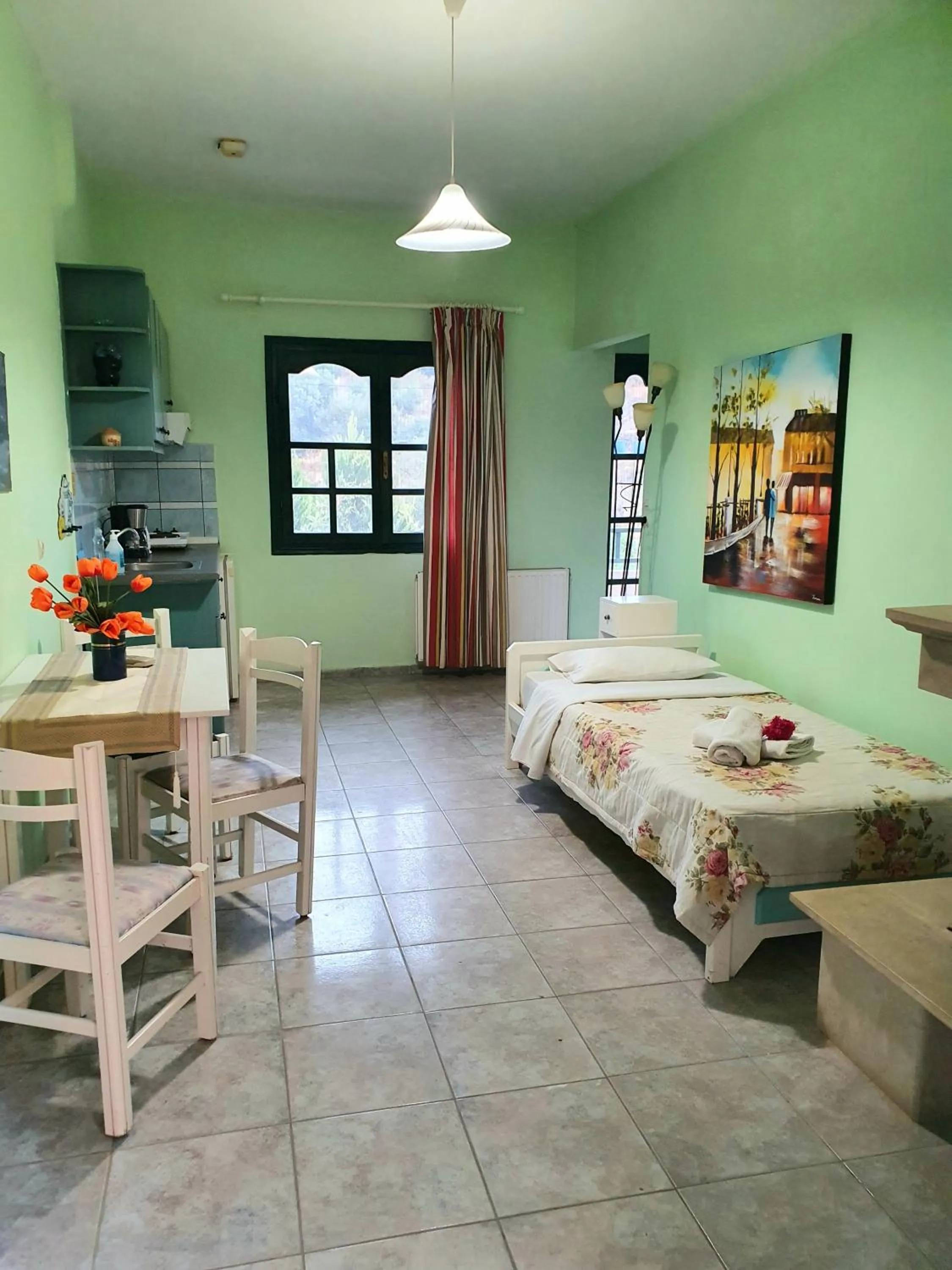 Living room in Dioskouroi Apts