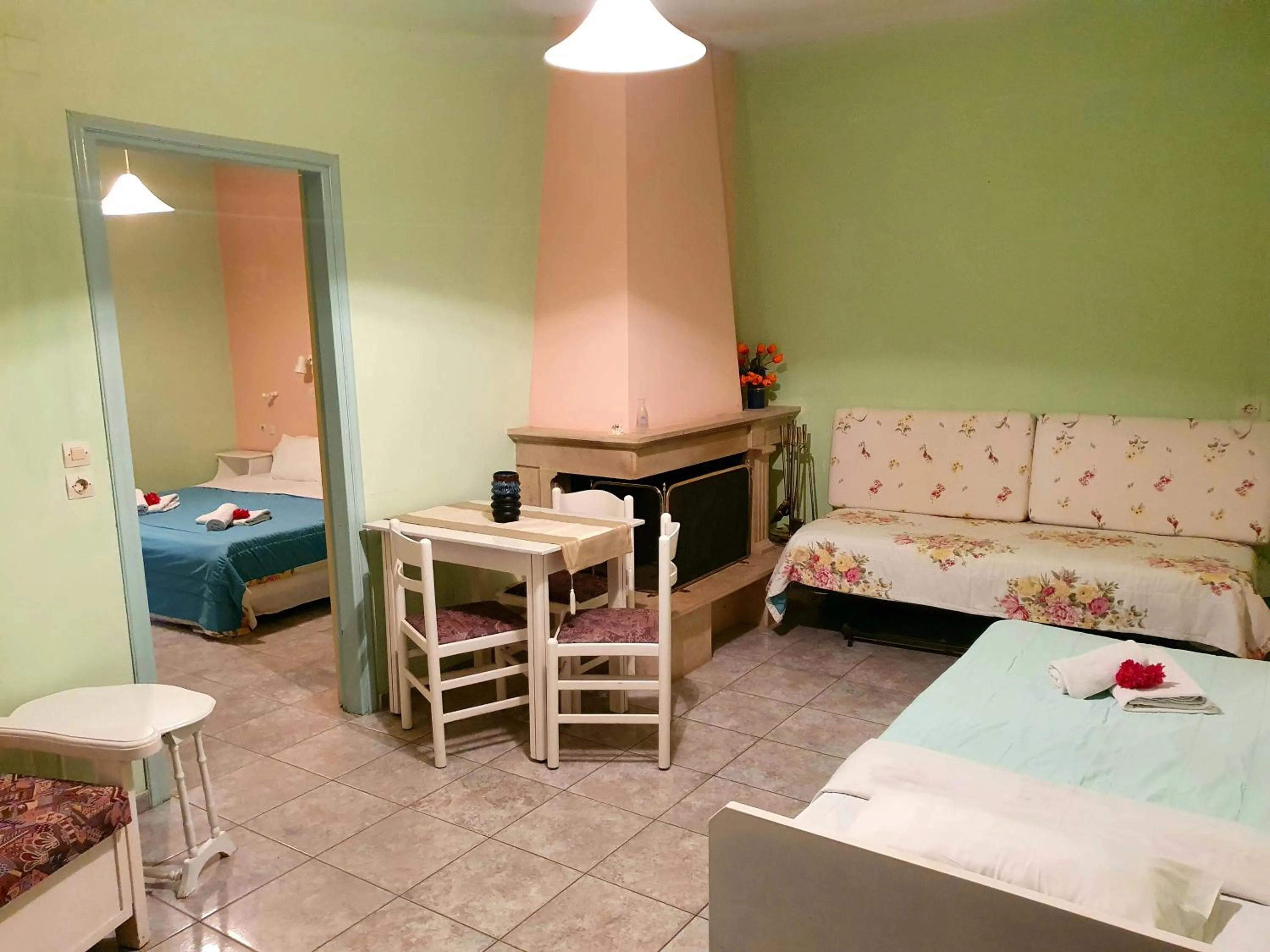 Living room in Dioskouroi Apts