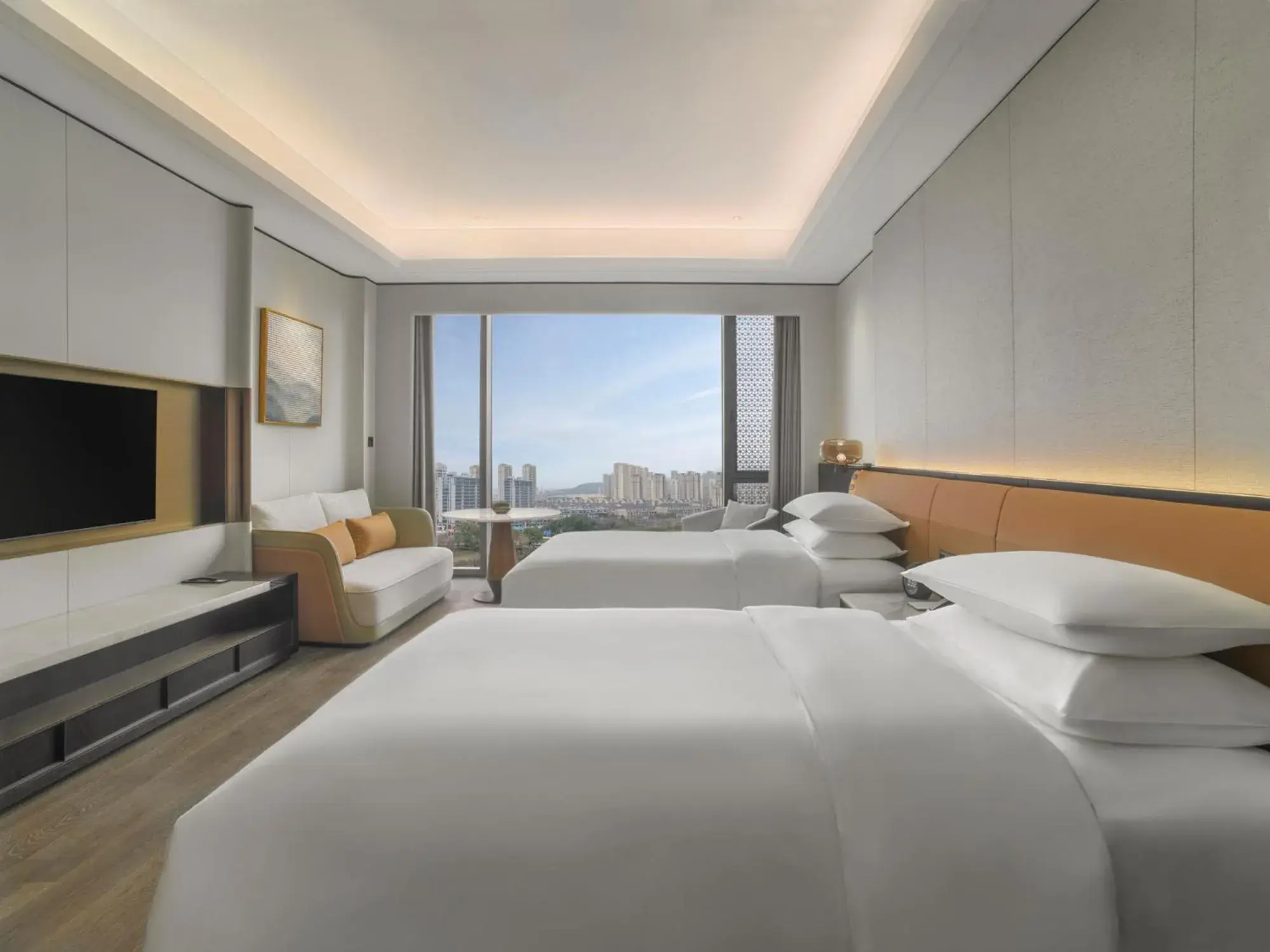 Deluxe Double Room with Two Double Beds and City View in Sheraton Ninghai Deluxe Double Room with Two Double Beds and City View in Sheraton Ninghai