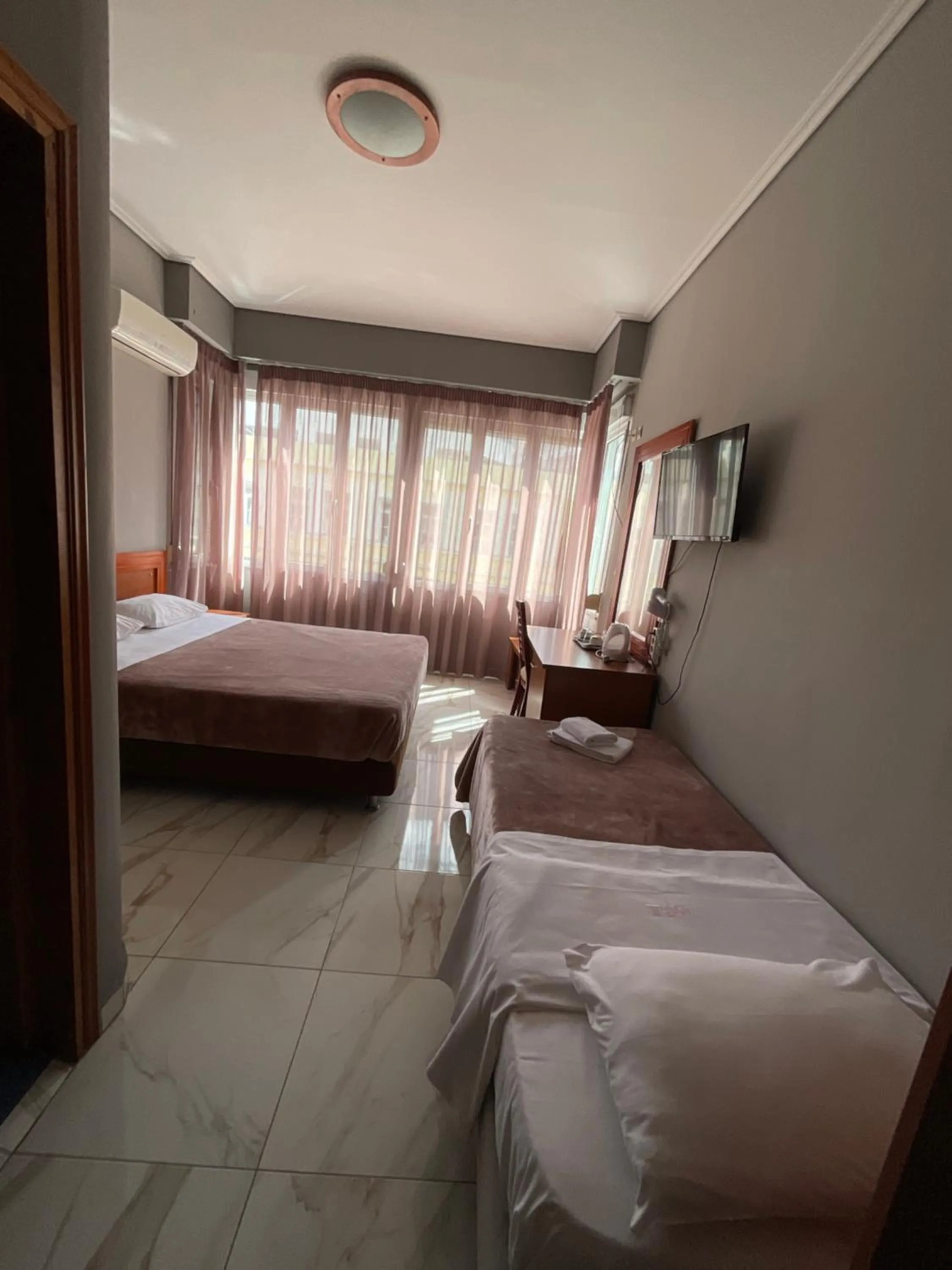 Bedroom, Bed in Piraeus Acropole Hotel