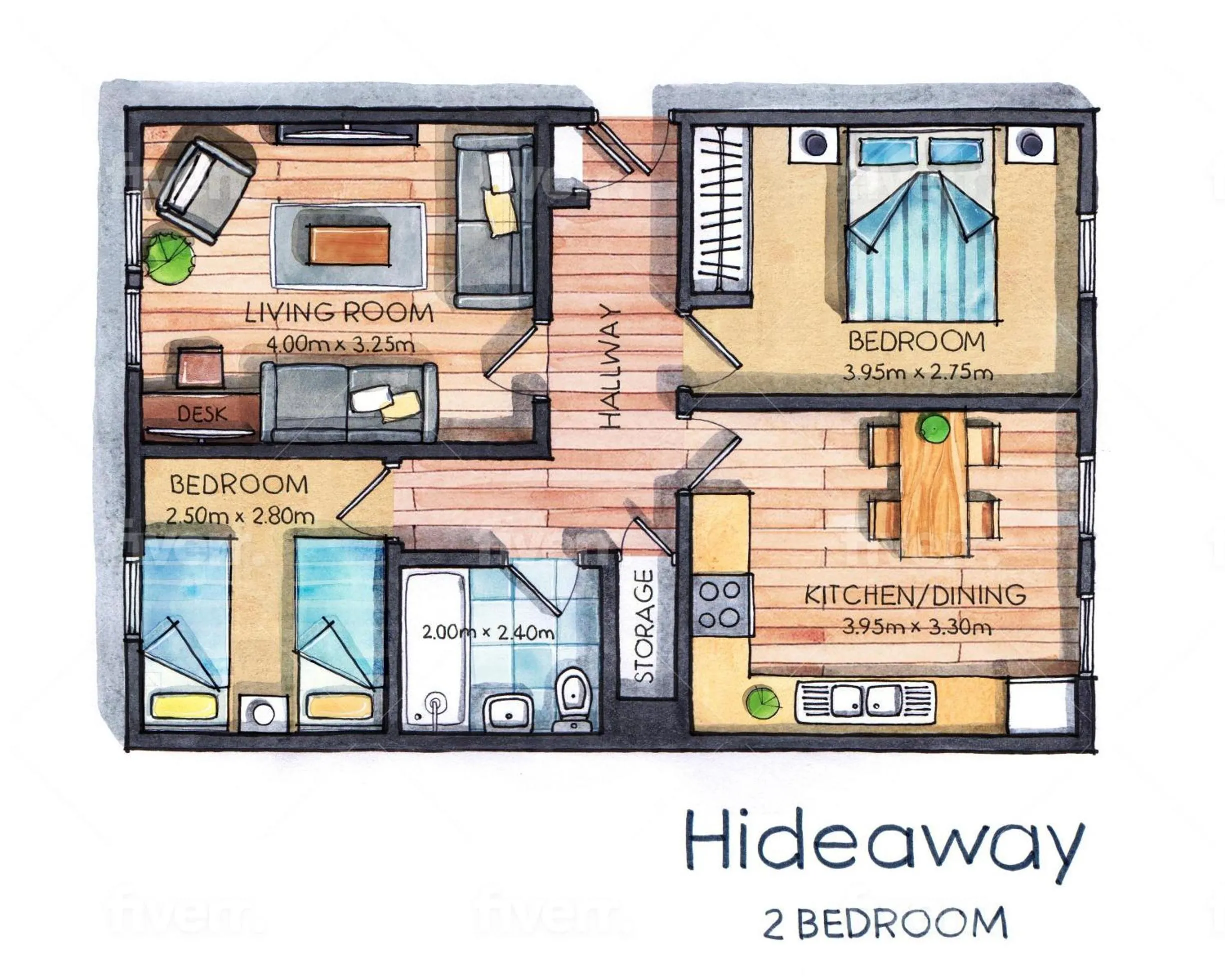 Floor plan in Hideaway - Exclusive marina development, town centre, with parking