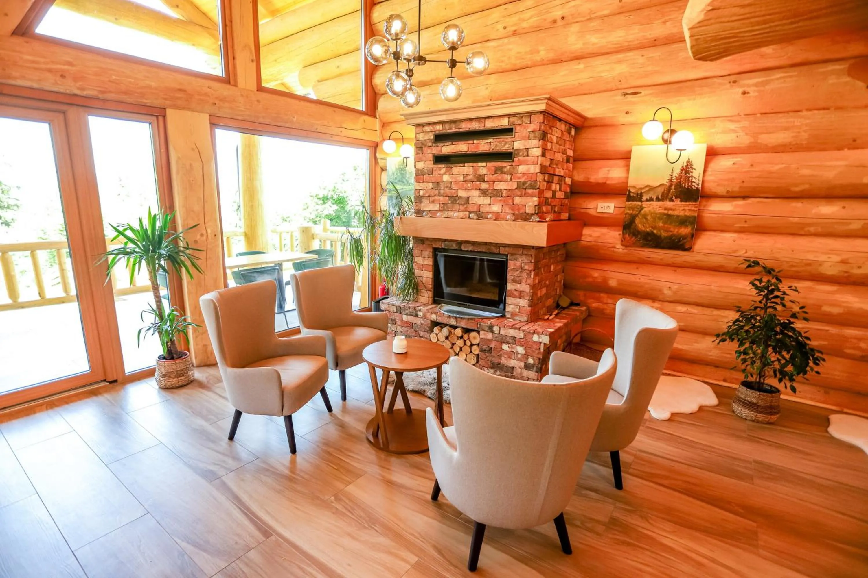 Seating area in PENSIUNEA IZABELLA, Izabella Chalet