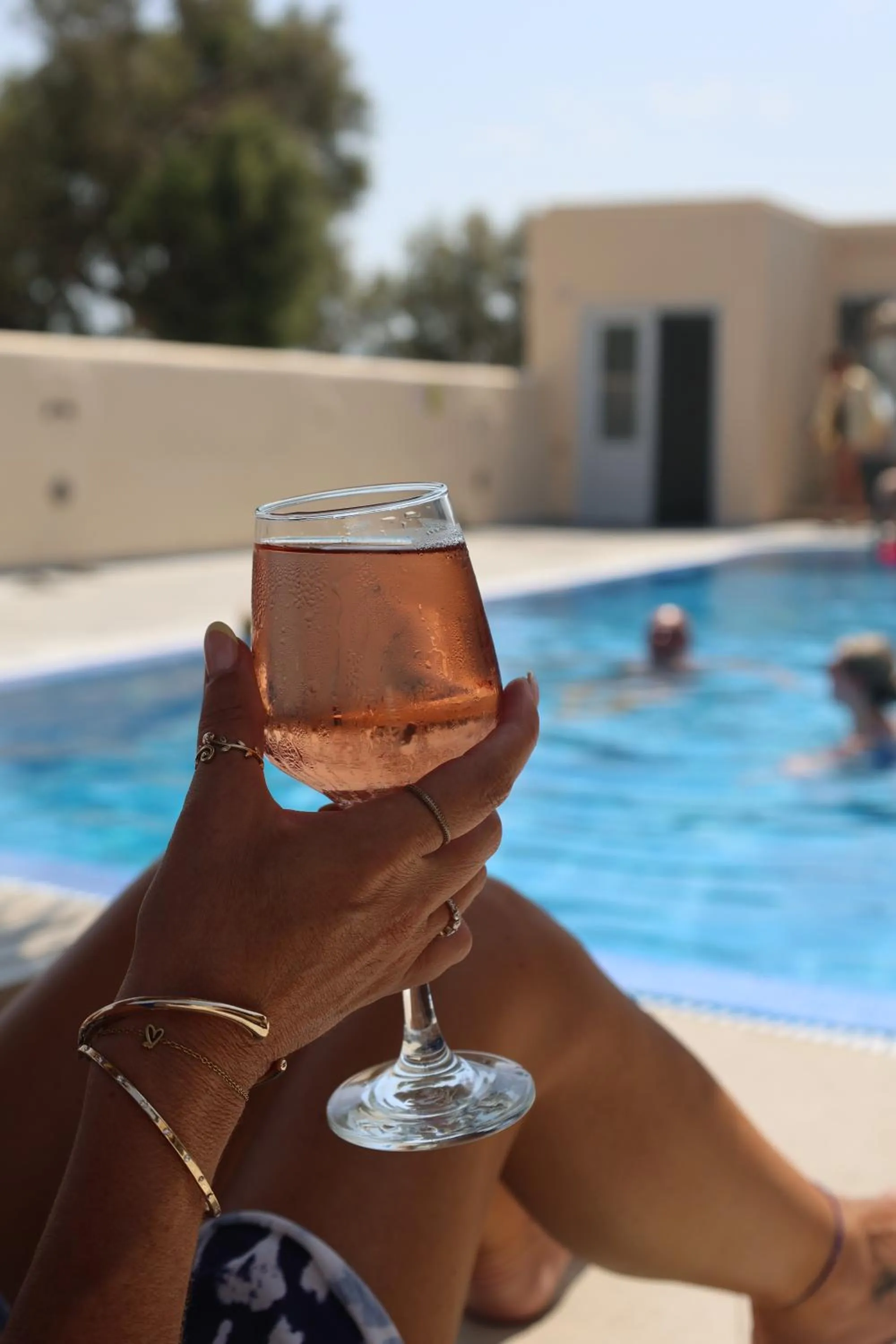 Swimming pool in Perissa Bay