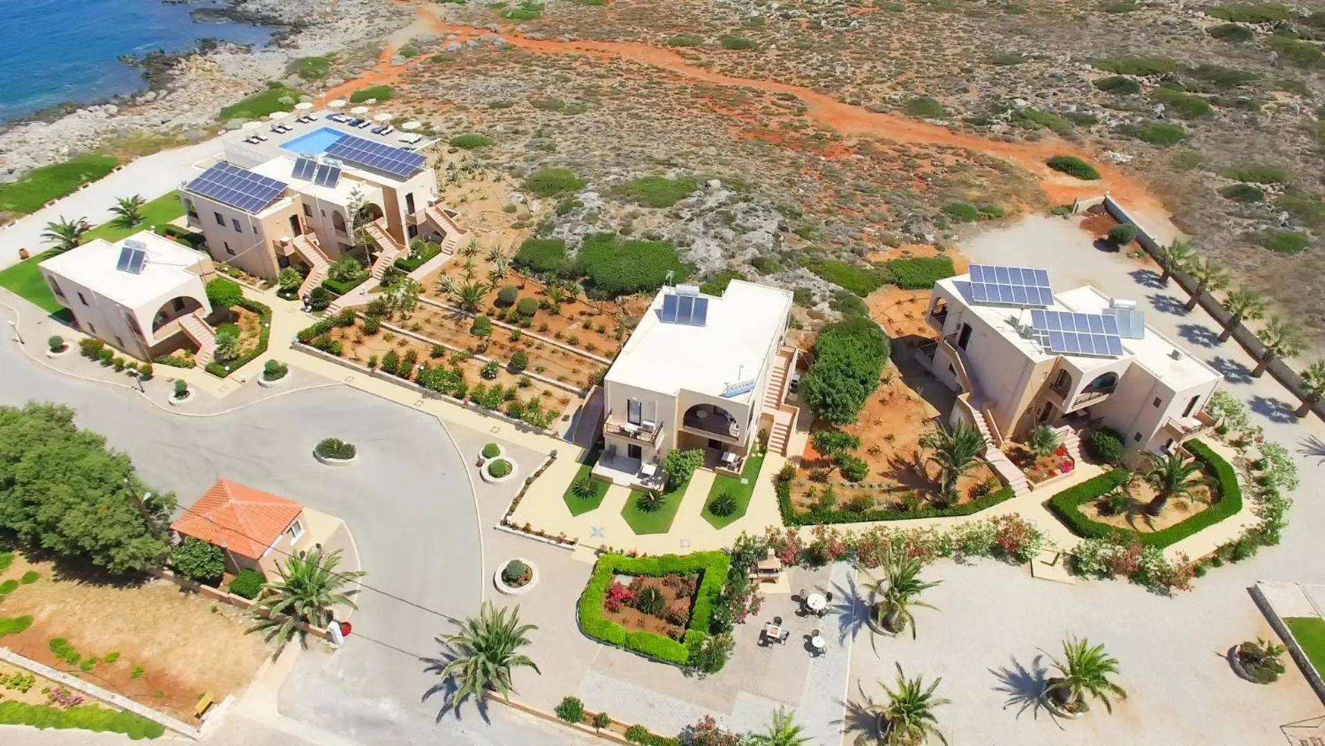 Bird's eye view in Nanakis Beach Apartments