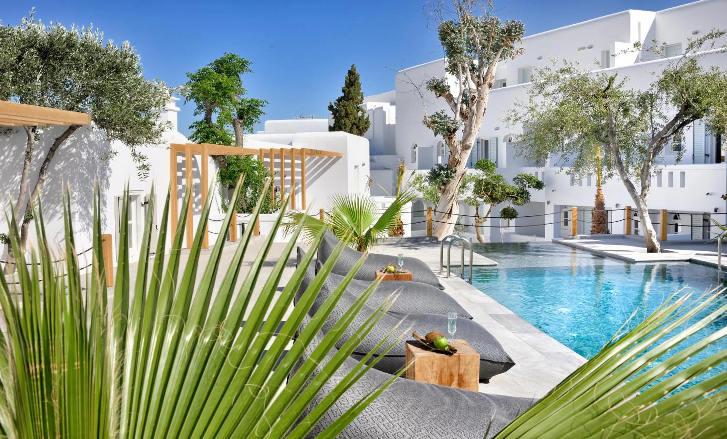 Pool view in Petinos Hotel