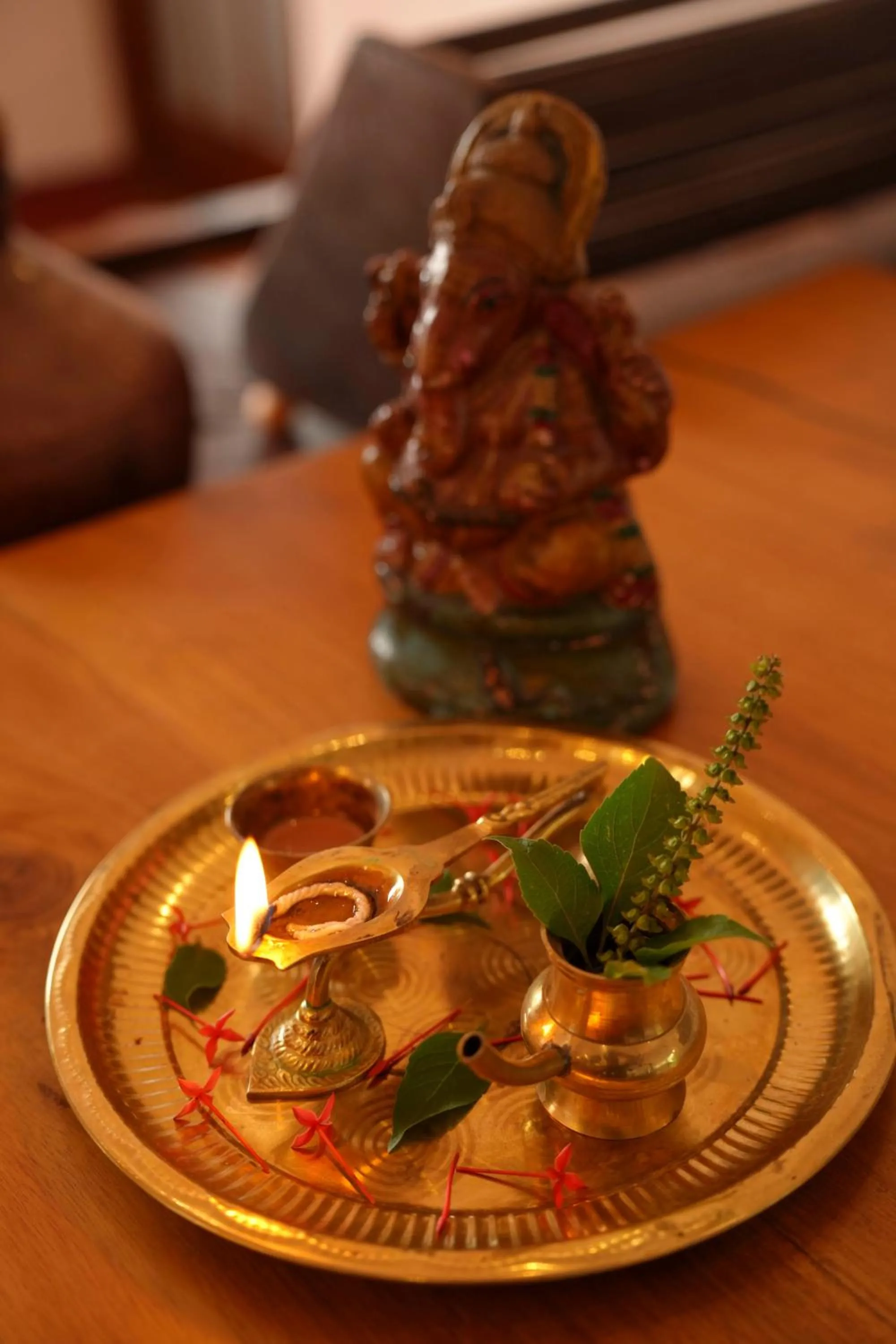 Decorative detail in Marari Beach Bungalow Resort Alleppey