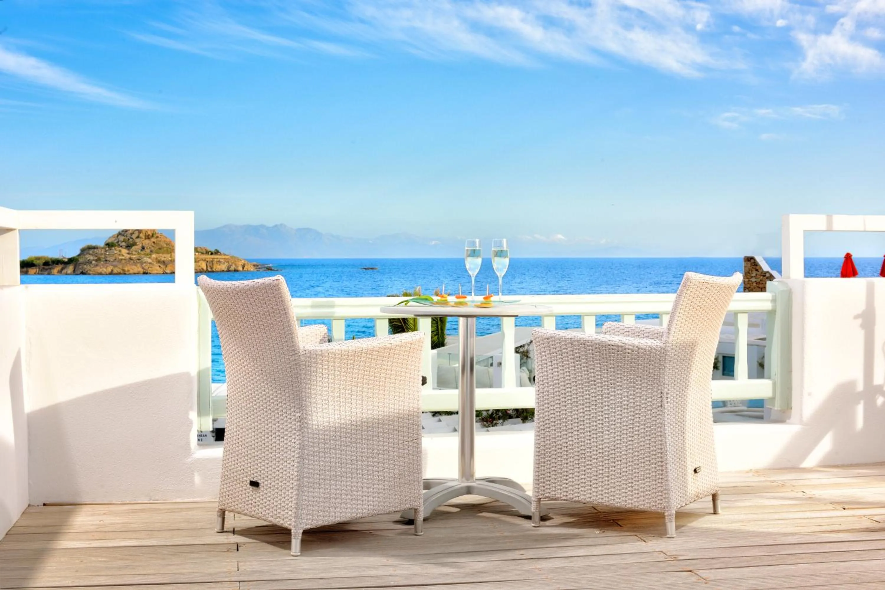 Balcony/Terrace in Petinos Beach Hotel