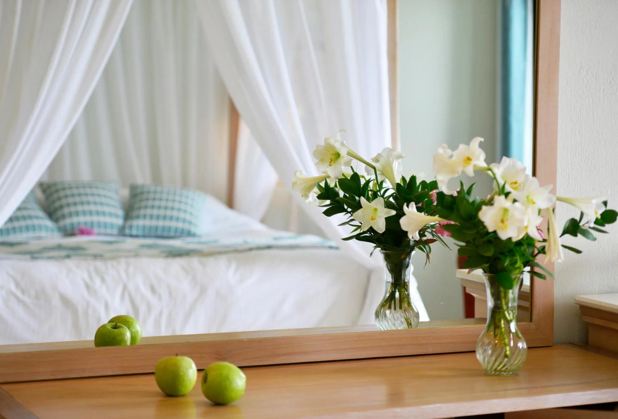 Bedroom, Bed in Petinos Beach Hotel