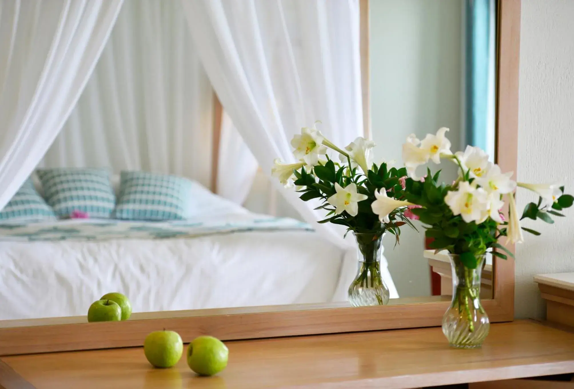 Bedroom, Bed in Petinos Beach Hotel Bedroom, Bed in Petinos Beach Hotel