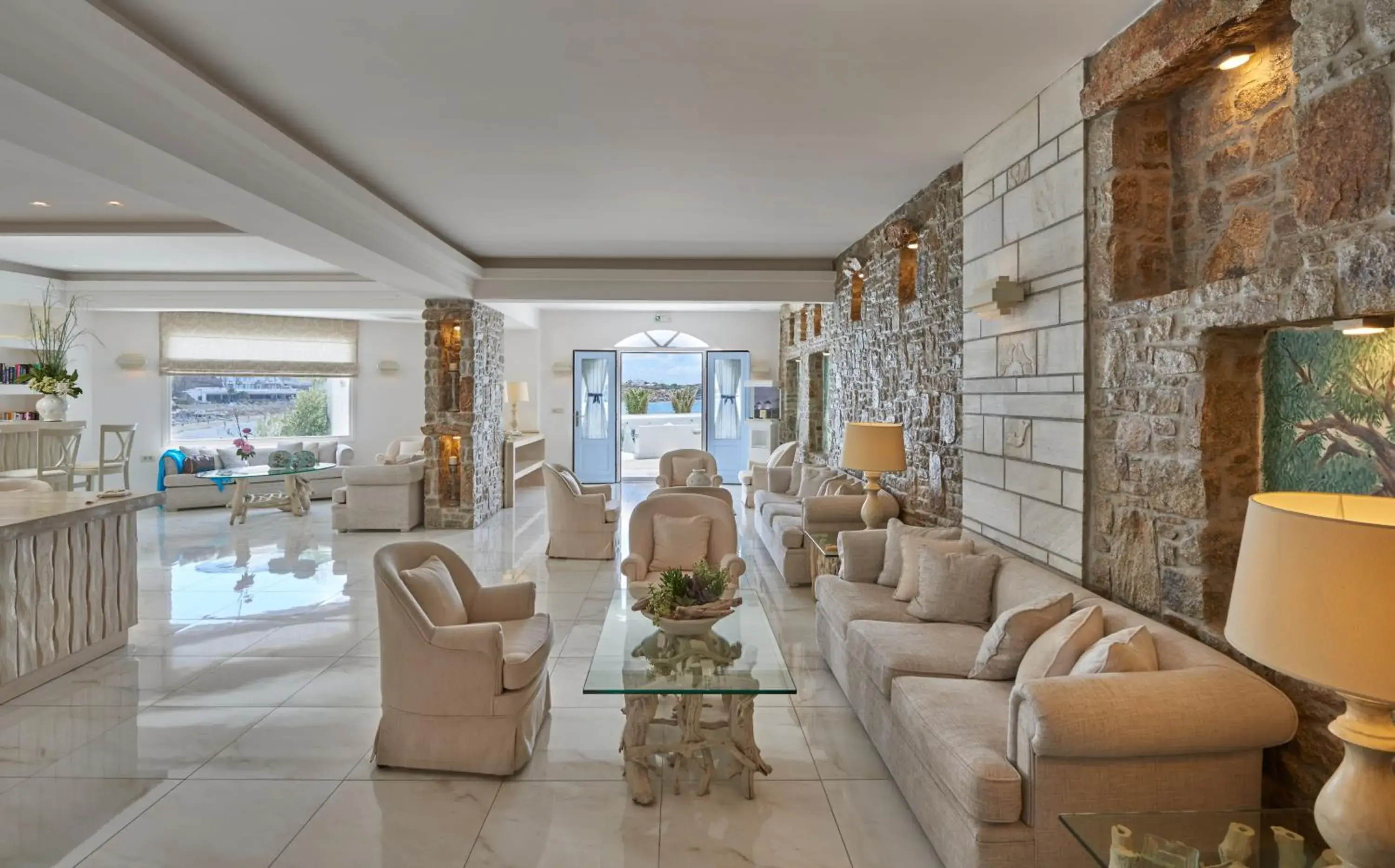 Lobby or reception in Petinos Beach Hotel Lobby or reception in Petinos Beach Hotel