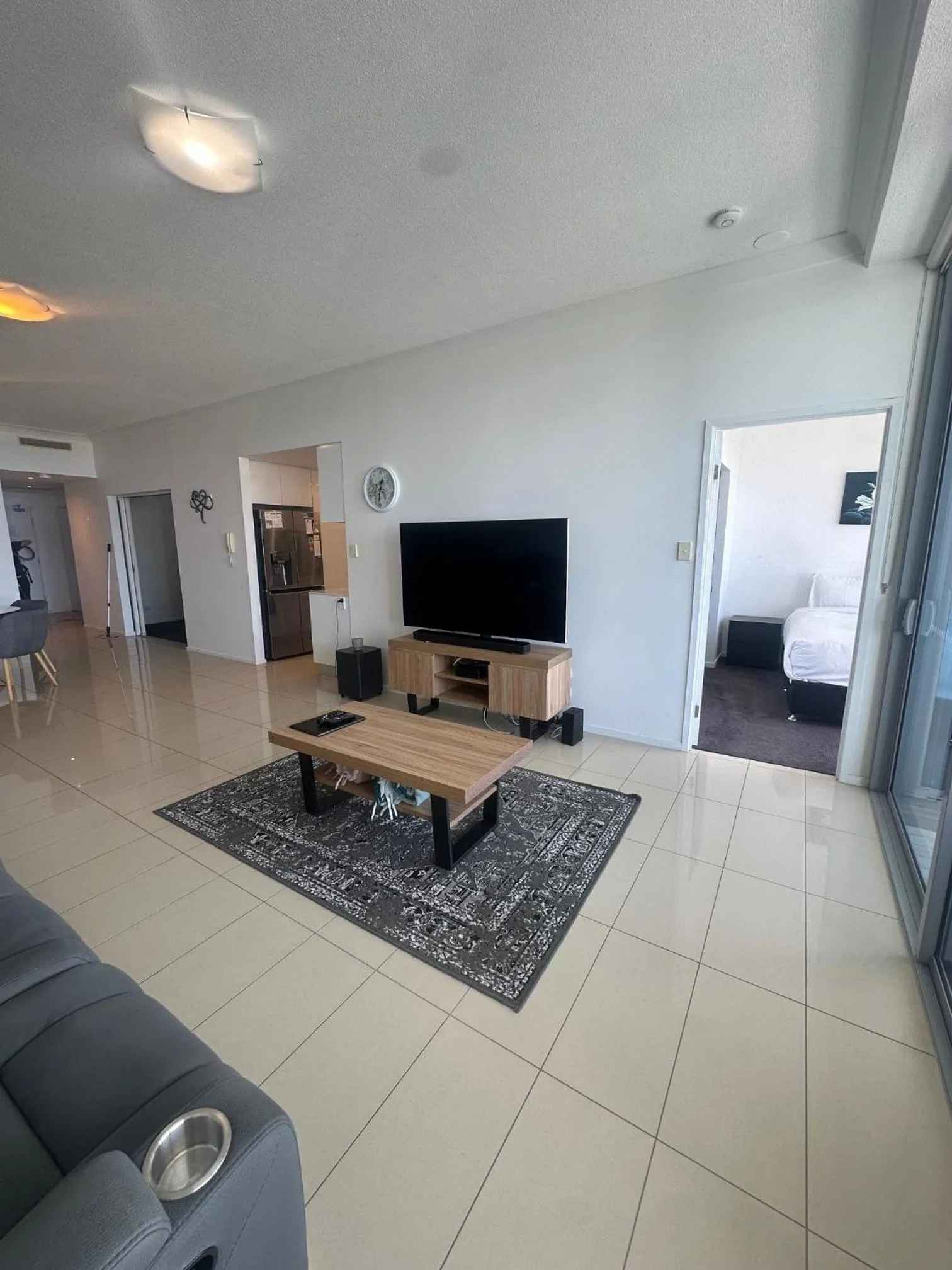 Living room in Harbour Quays Apartments