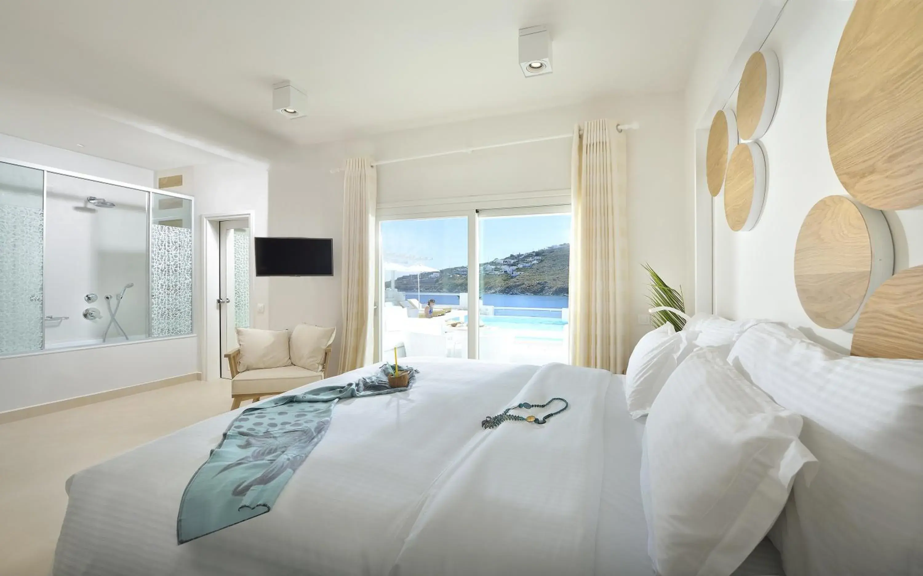 Bed in Nissaki Boutique Hotel Bed in Nissaki Boutique Hotel