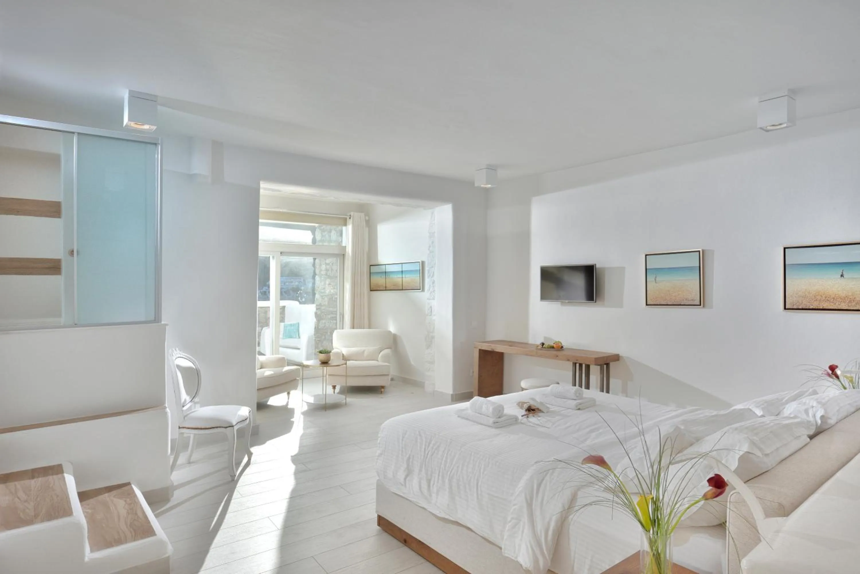 Photo of the whole room, Bed in Nissaki Boutique Hotel